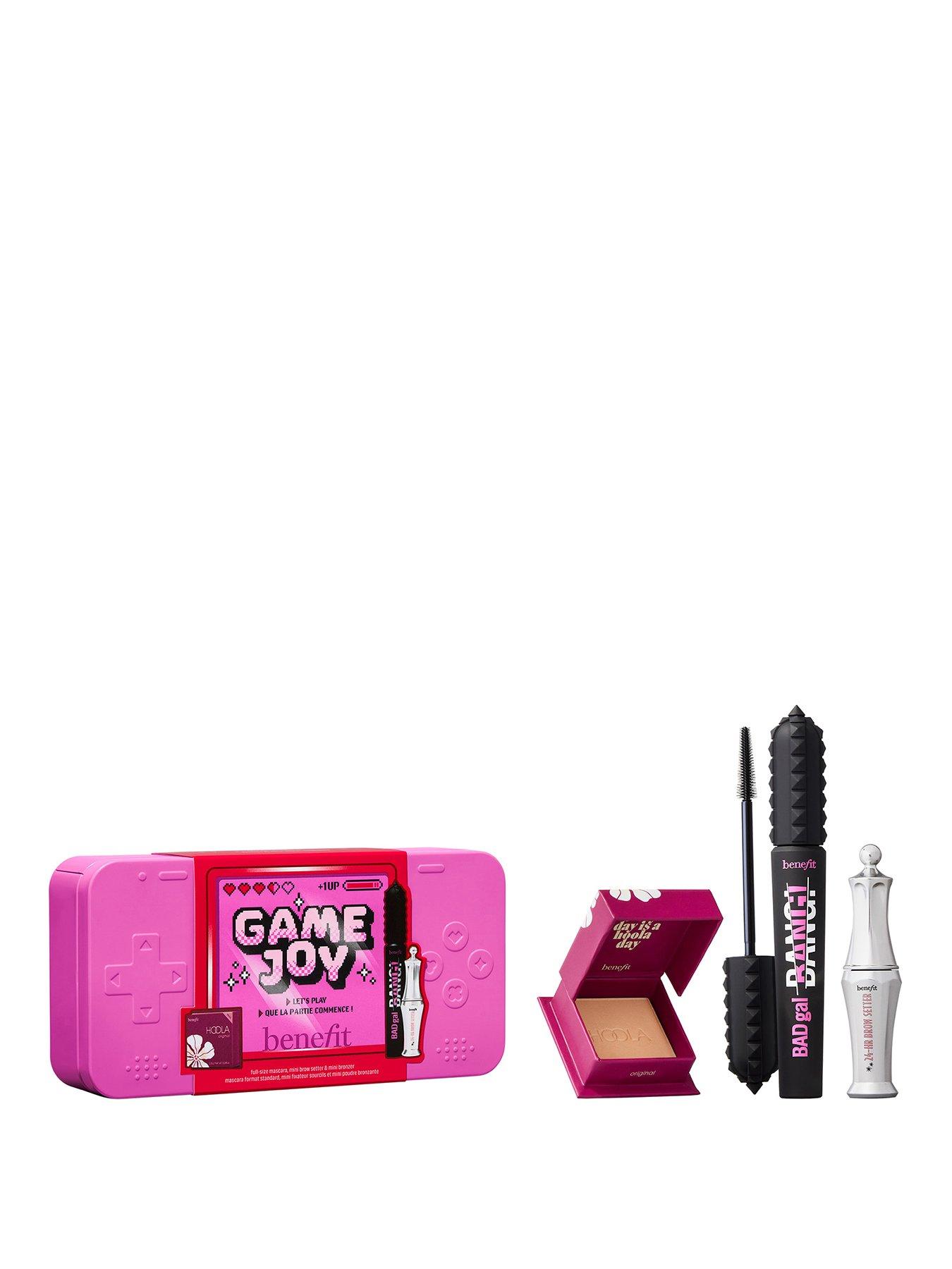 Image 1 of 7 of Benefit GameJoy Mascara, Brow and Bronzer 3-piece Makeup Gift Set Worth &pound;58.50, with Limited Edition Keepsake Tin
