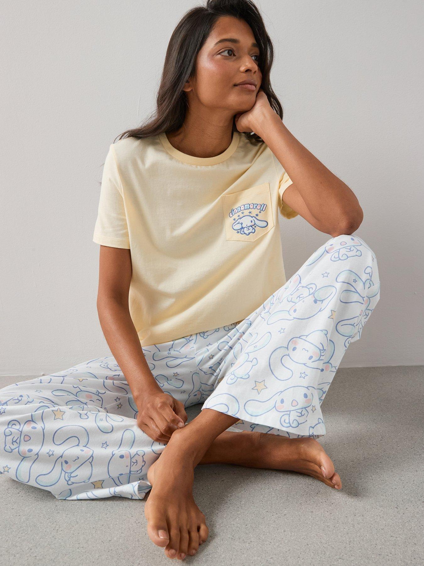 The Very Collection Cinnamon Roll Short Sleeve Long Leg Set - White/Yellow