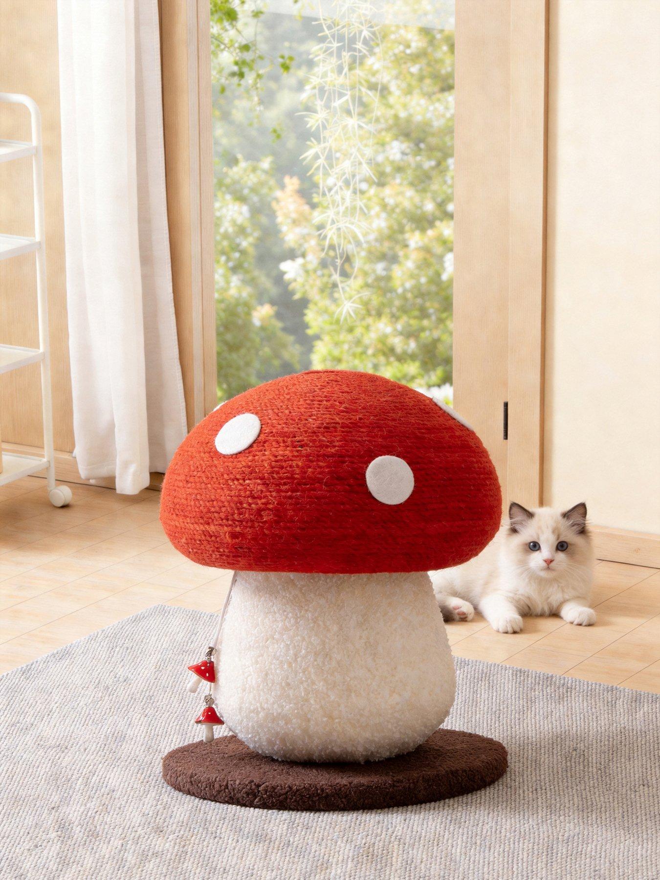 Image 1 of 6 of Living and Home Sisal Mushroom Cat Scratching Post
