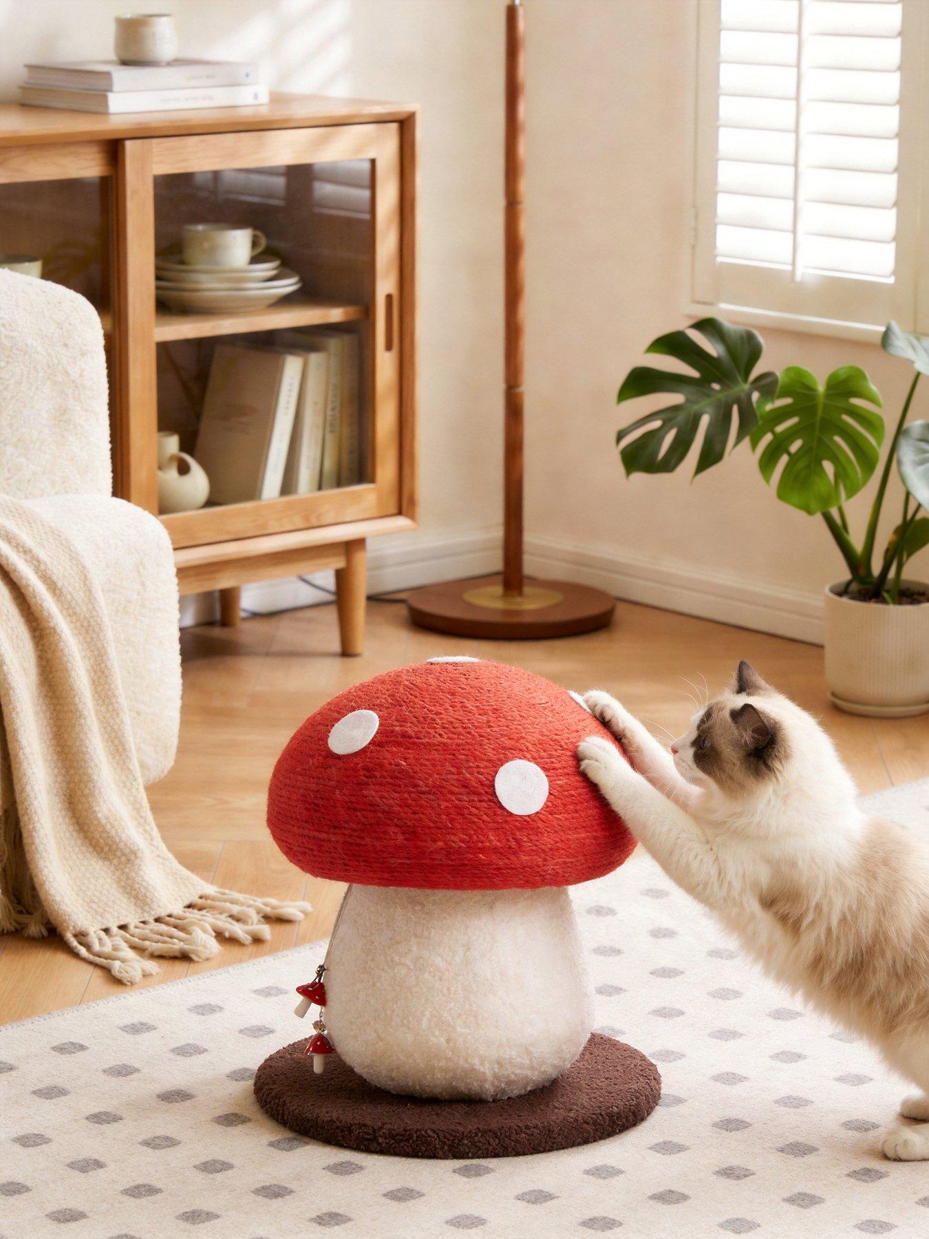 Image 4 of 6 of Living and Home Sisal Mushroom Cat Scratching Post