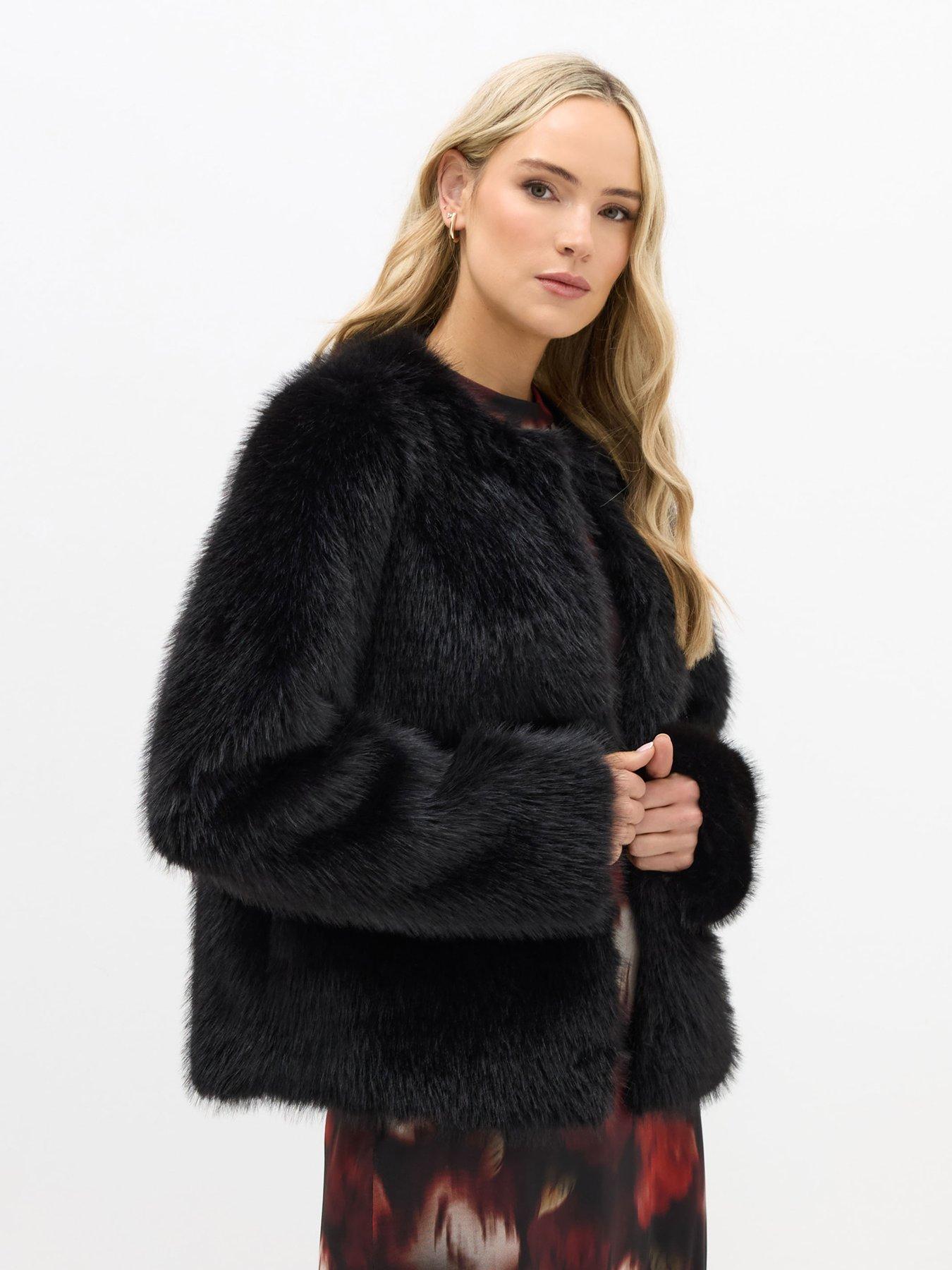 undefined Faux Fur Jacket - Black