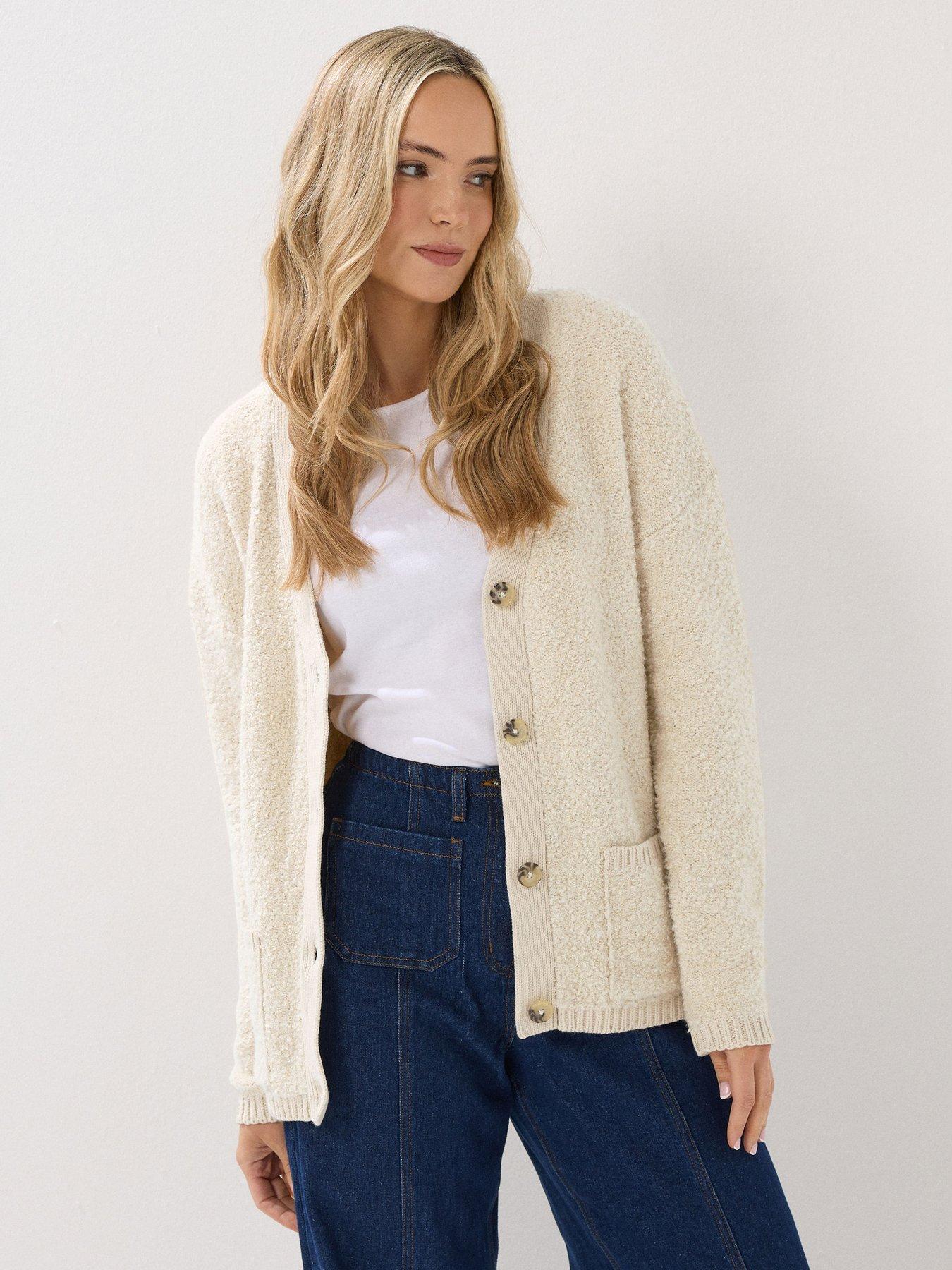 undefined Boucle Cardigan - Ivory