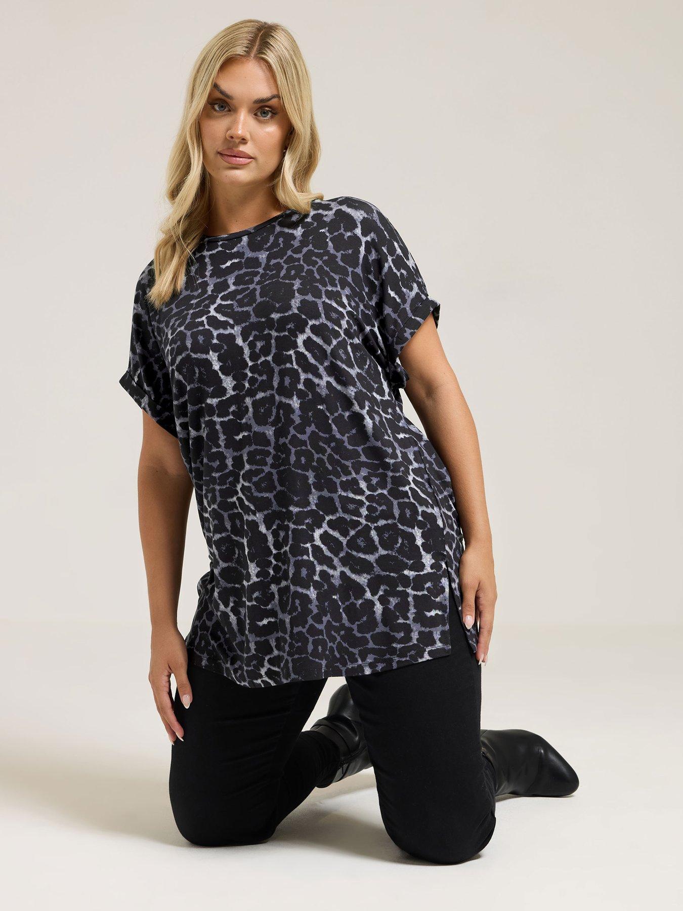 Yours Curve Raglan T-Shirt - Black