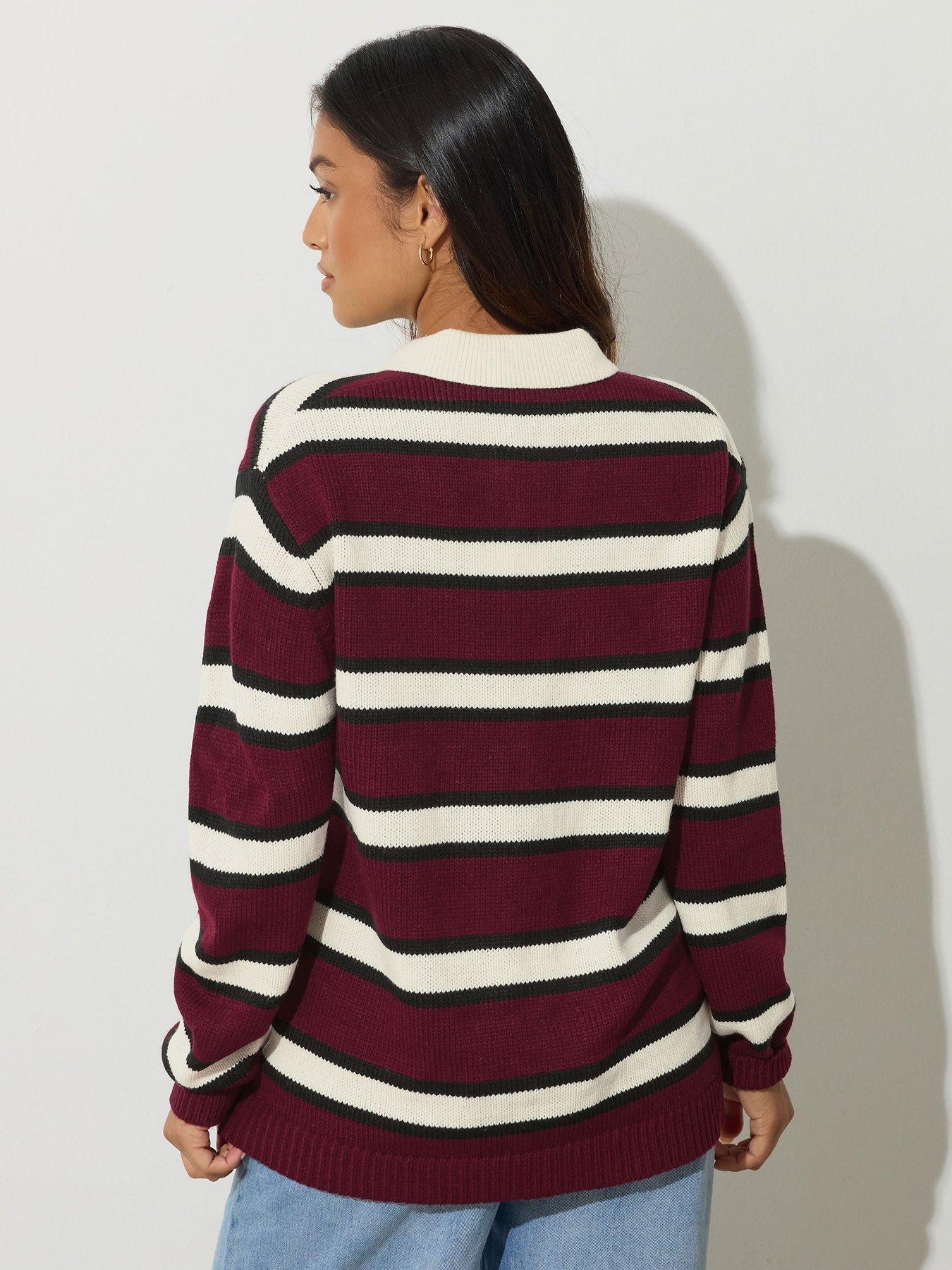 PixieGirl Petite Stripe Rugby Jumper - Red | Very
