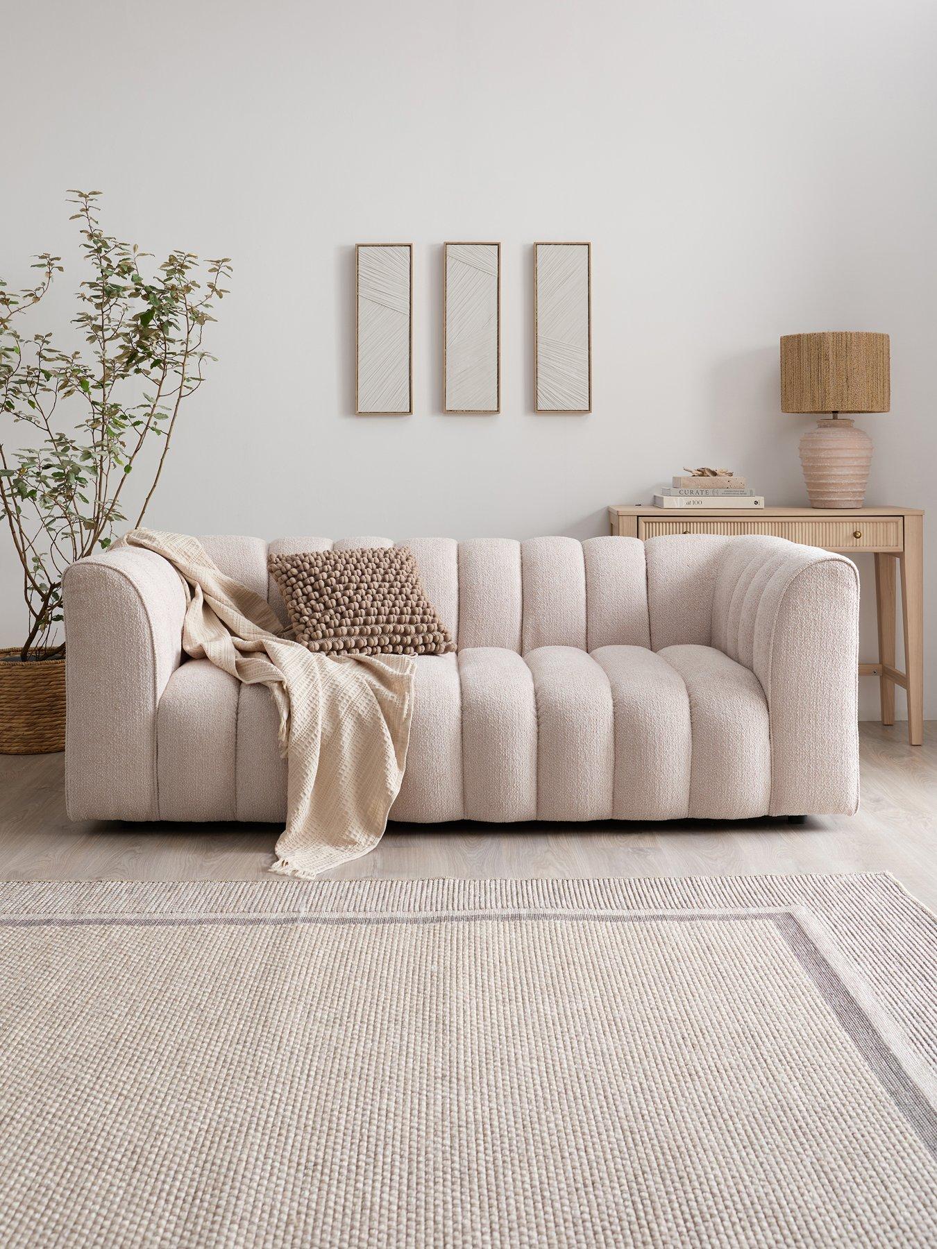 Michelle Keegan Home Mikah 3 Seater Fabric Sofa