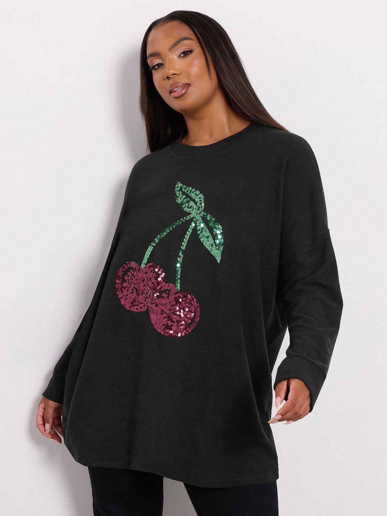 undefined Curve Cherry Jumper - Black
