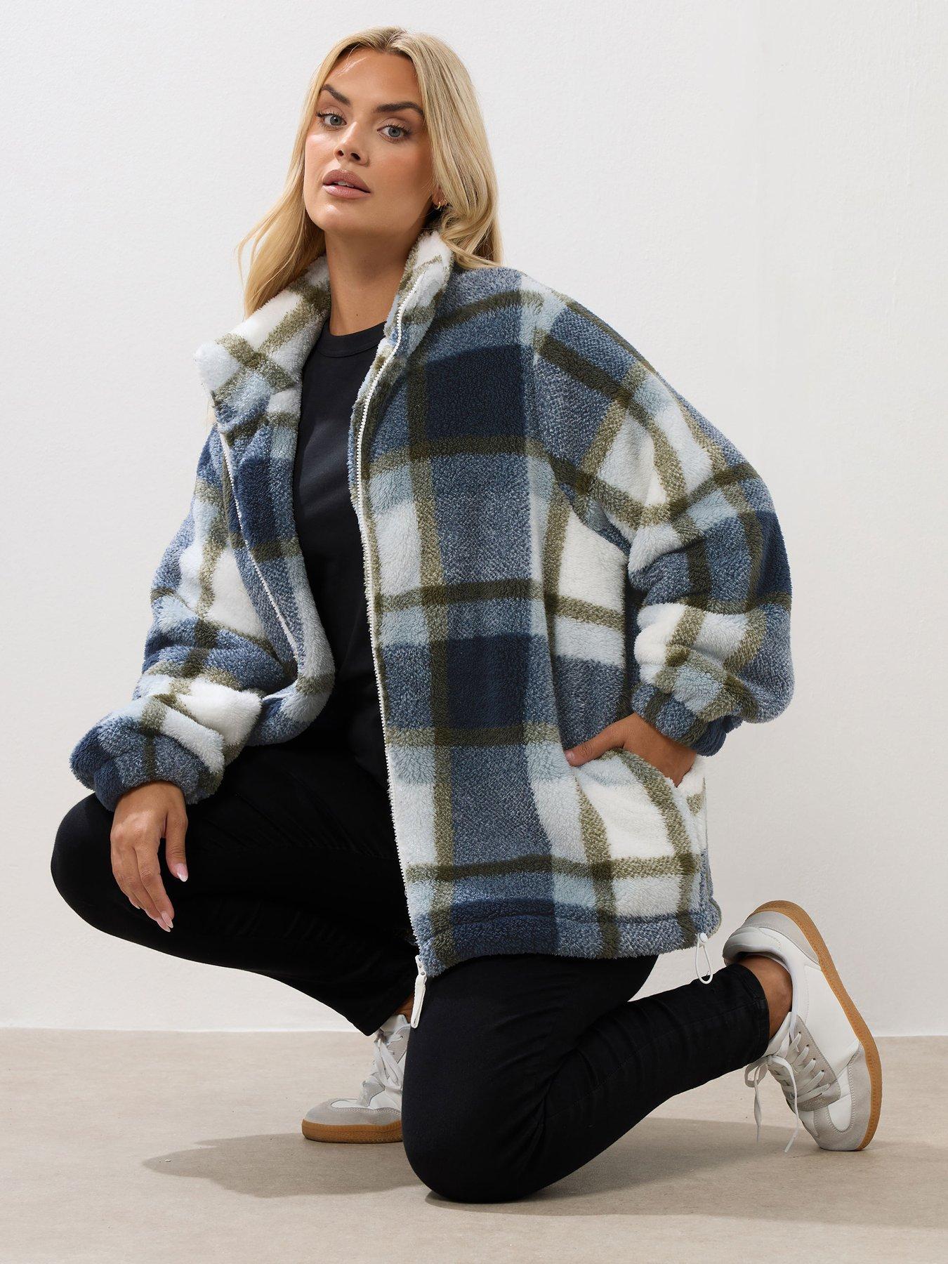 undefined Curve Zip Thru Feather Fleece - Blue