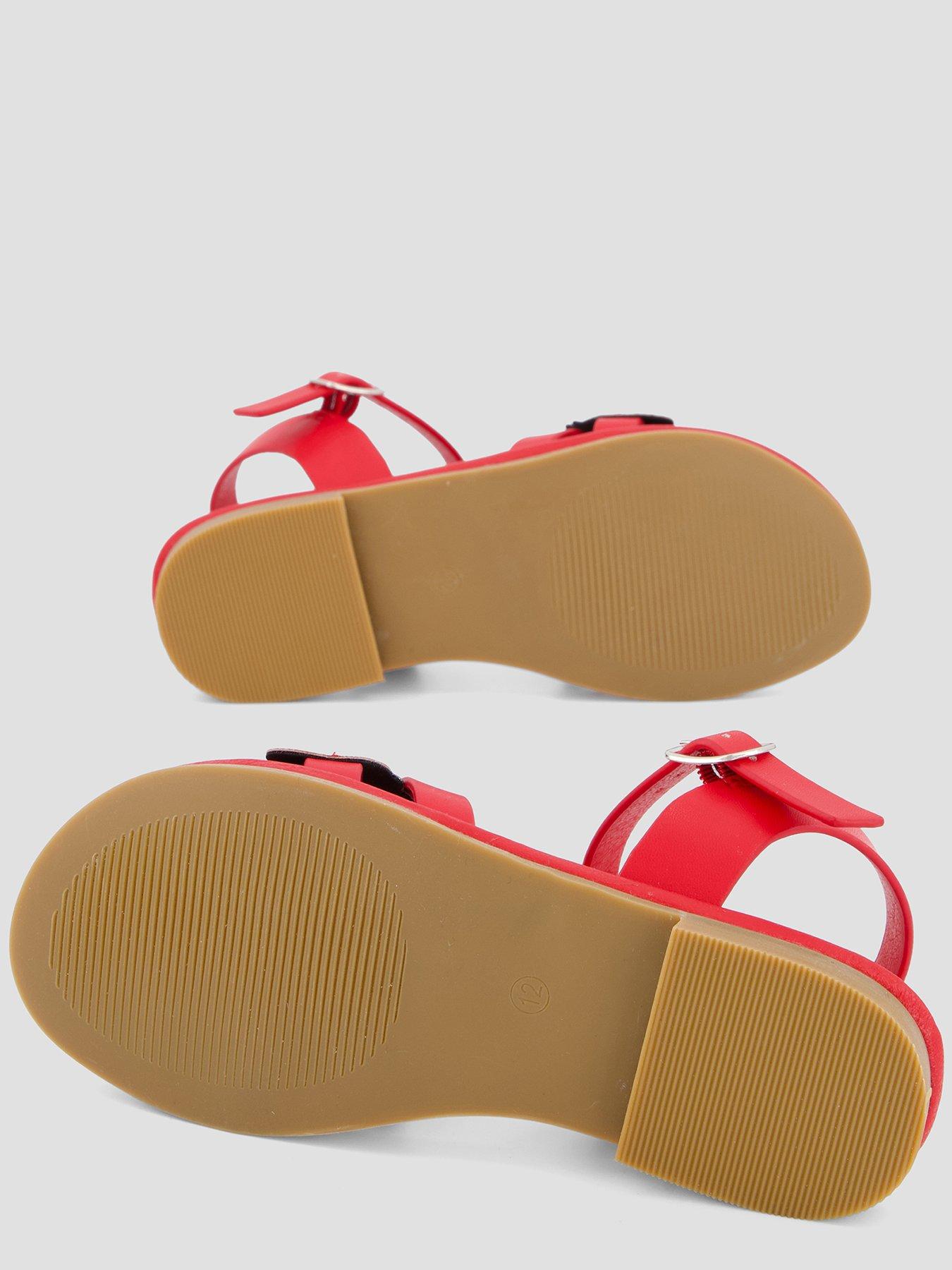 Image 4 of 7 of The Very Collection Strawberry Strappy Sandal - Red