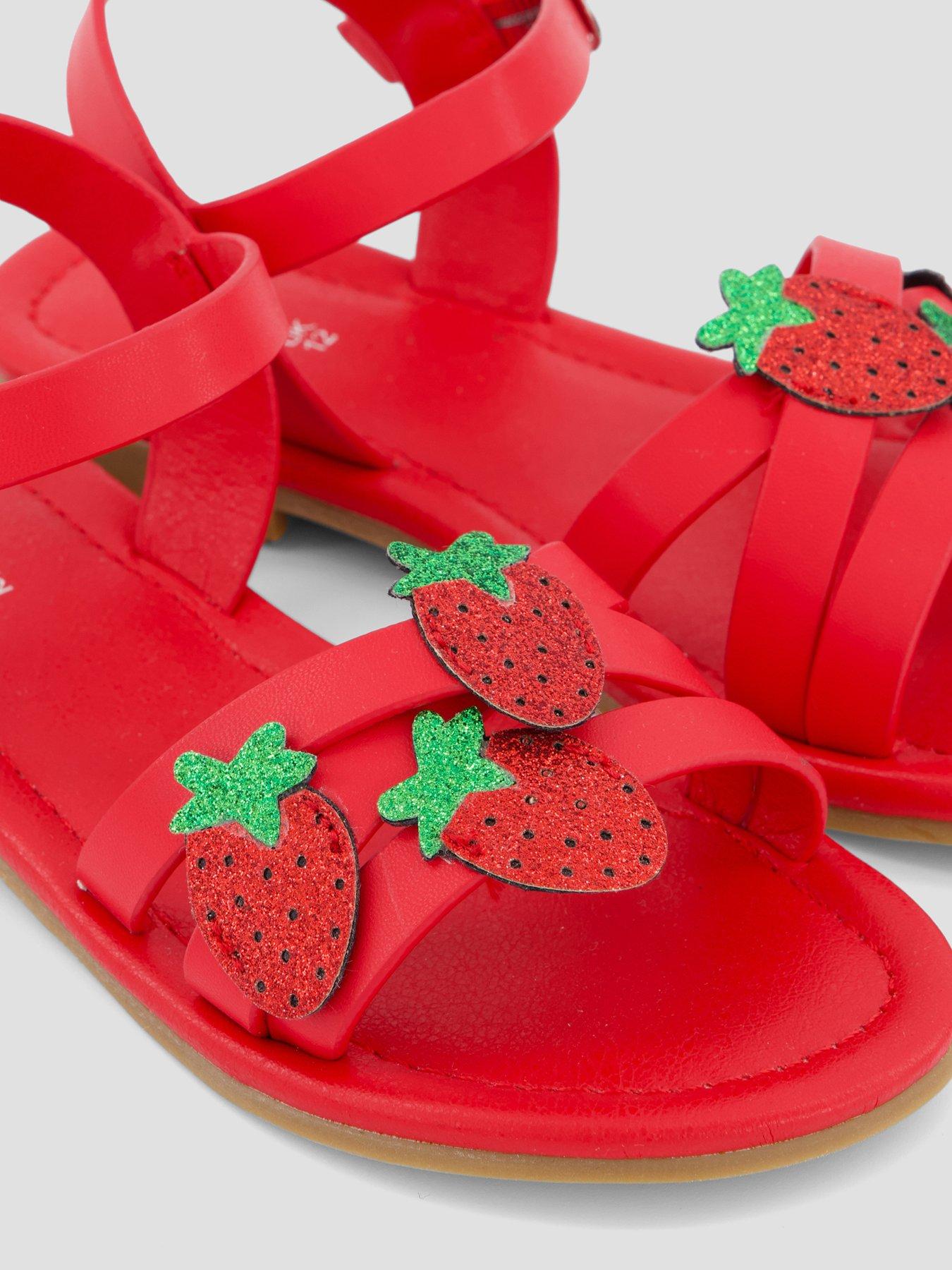 Image 5 of 7 of The Very Collection Strawberry Strappy Sandal - Red