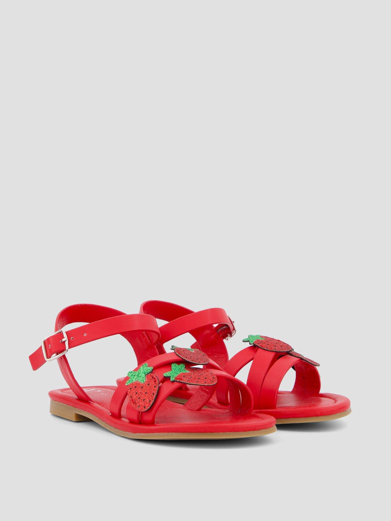 Image 6 of 7 of The Very Collection Strawberry Strappy Sandal - Red
