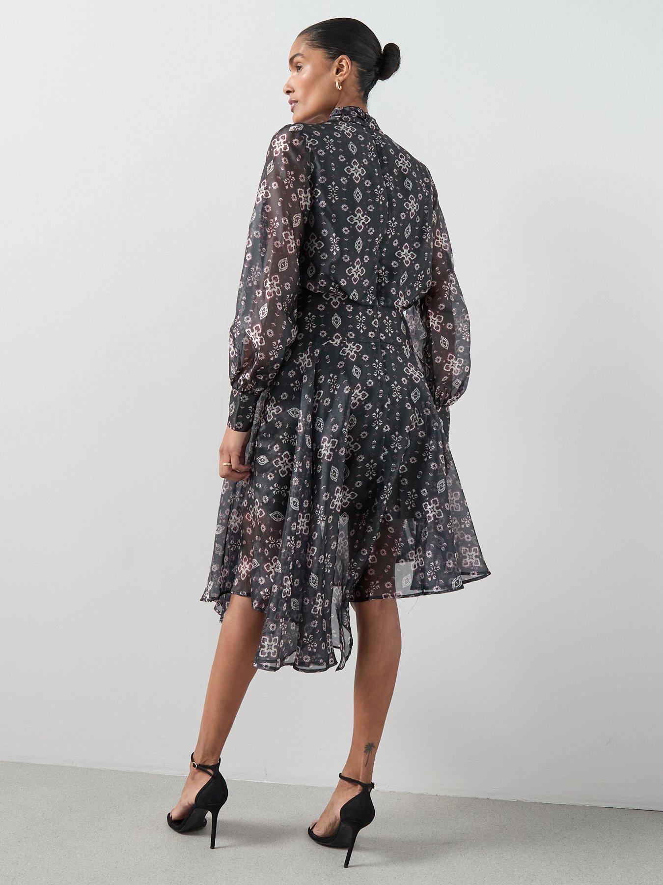 Image 2 of 6 of The Very Collection Asymmetric Hem Dress - Print