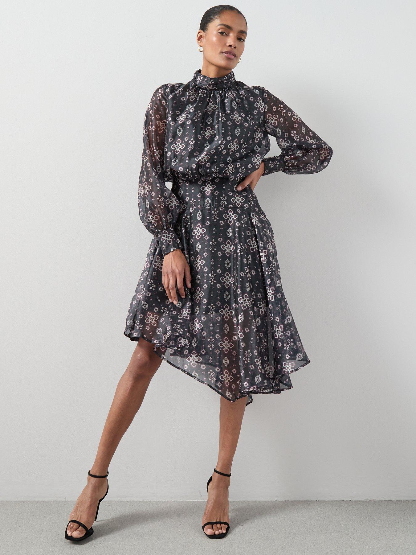 Image 3 of 6 of The Very Collection Asymmetric Hem Dress - Print