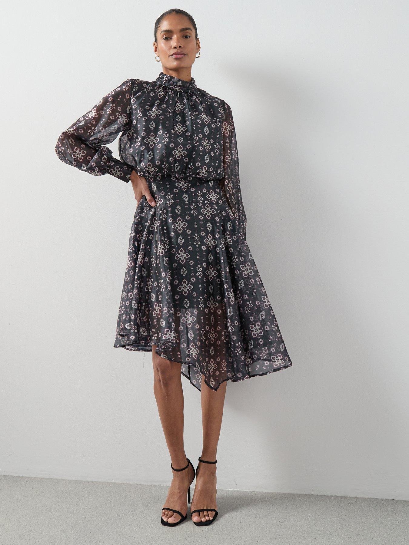 Image 5 of 6 of The Very Collection Asymmetric Hem Dress - Print