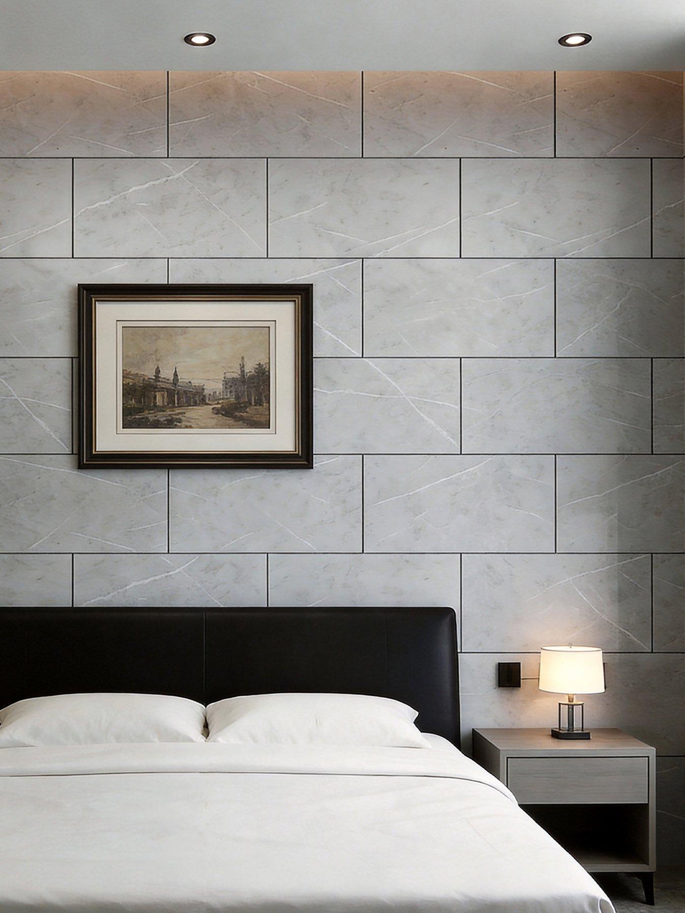 Living and Home 10 Pcs PVC Peel and Stick Wall Tile Waterproof 2mm T | Very