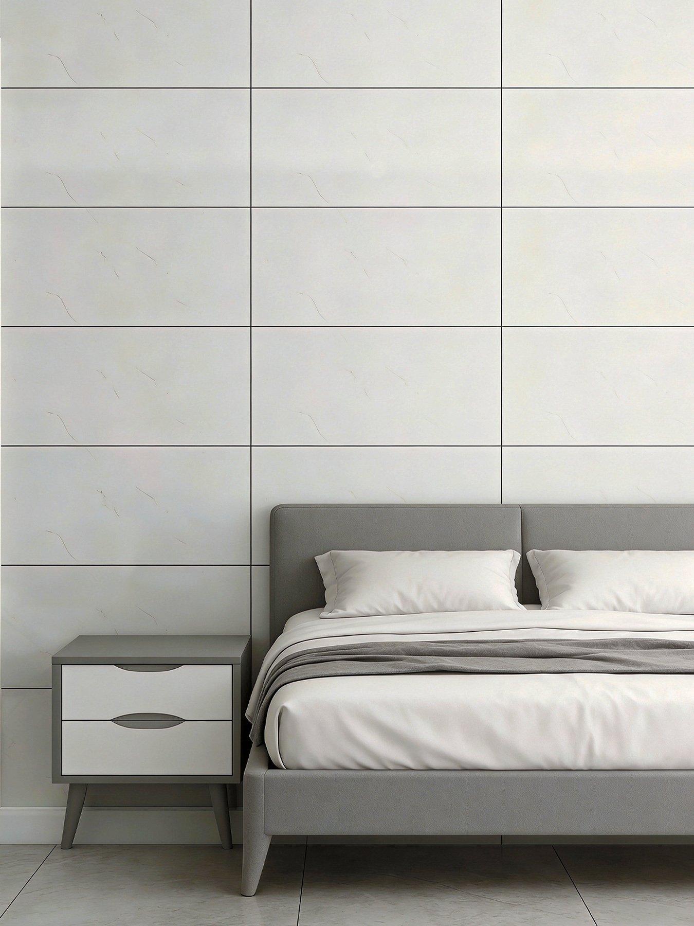 Image 4 of 7 of Living and Home 10 Pcs PVC Peel and Stick Wall Tile Waterproof 2mm T