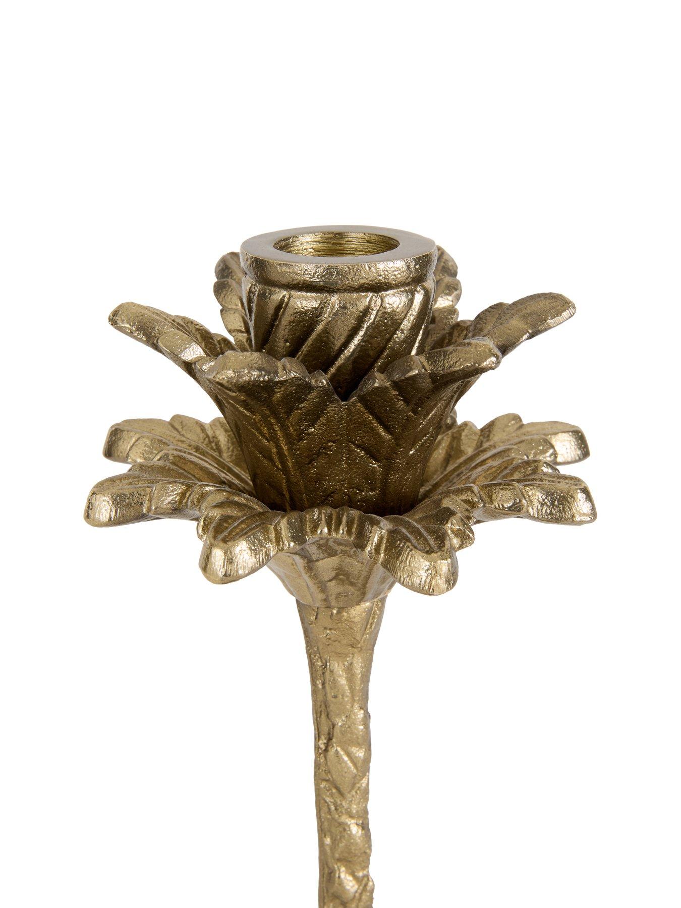 Image 4 of 5 of The Very Collection Set Of 2 Palm Tree Candlestick Holder