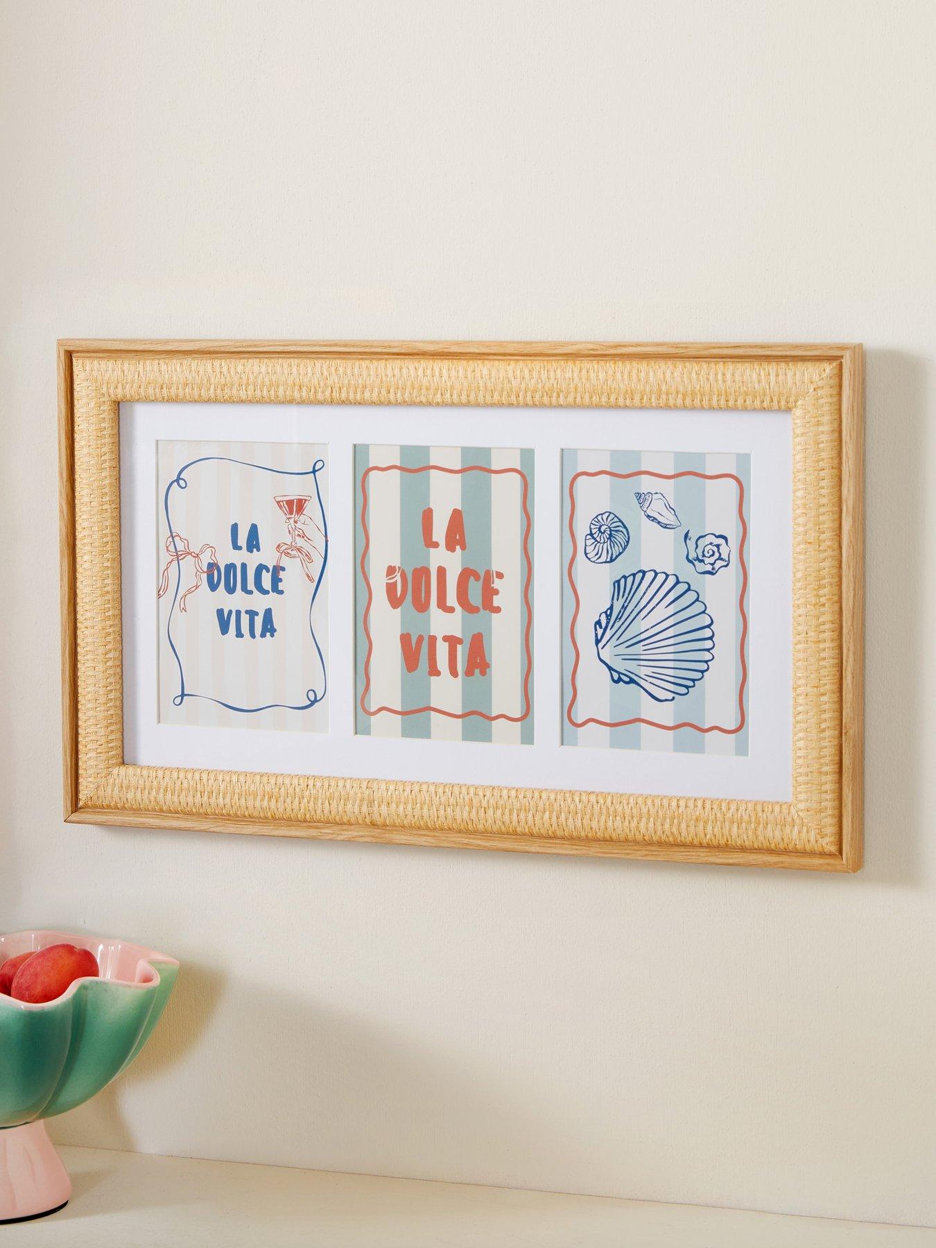 The Very Collection: Pale Wooden 3 Photo Gallery Frame 36x20cm