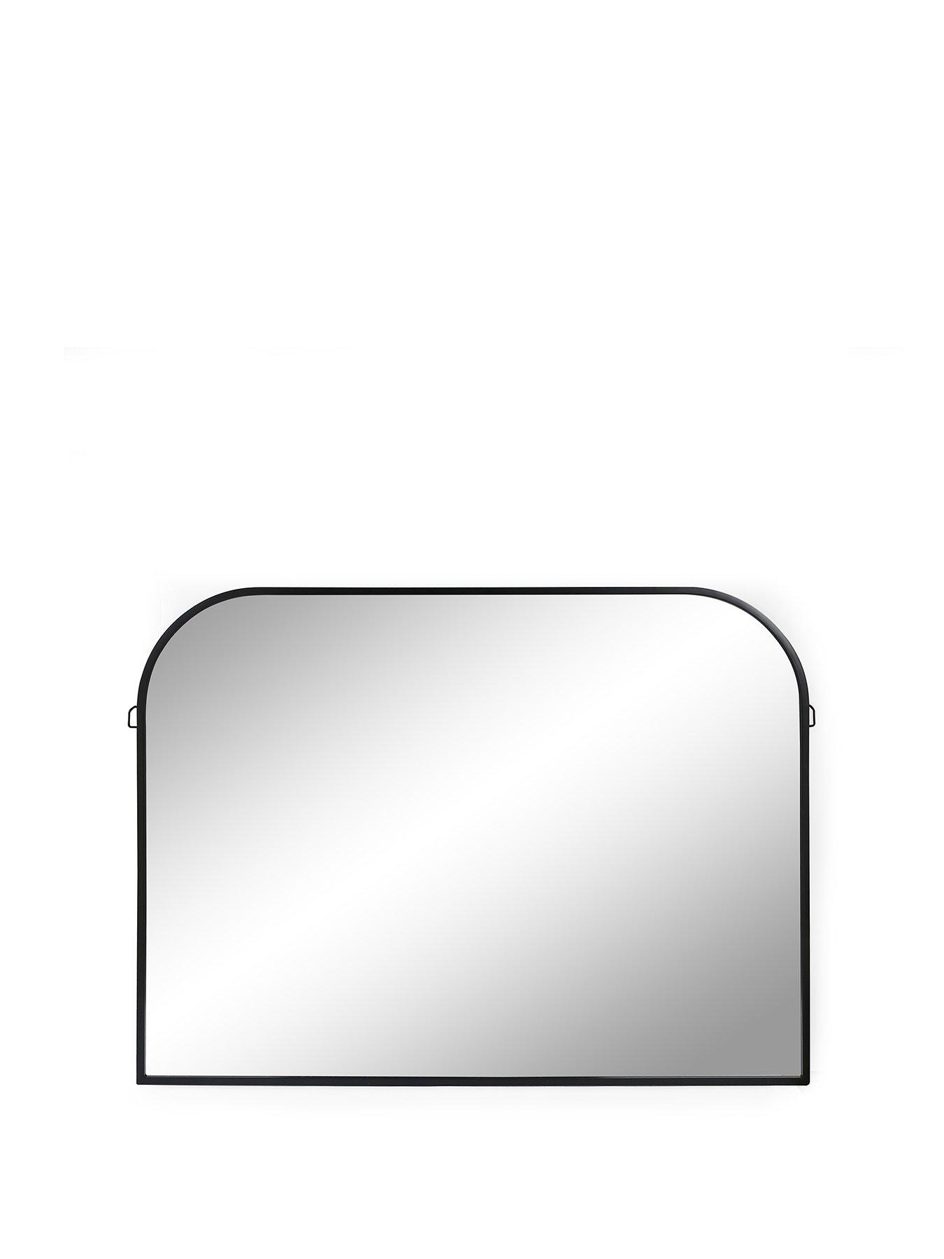 Image 2 of 6 of The Very Collection Black Rounded Arched Mirror 90x120cm