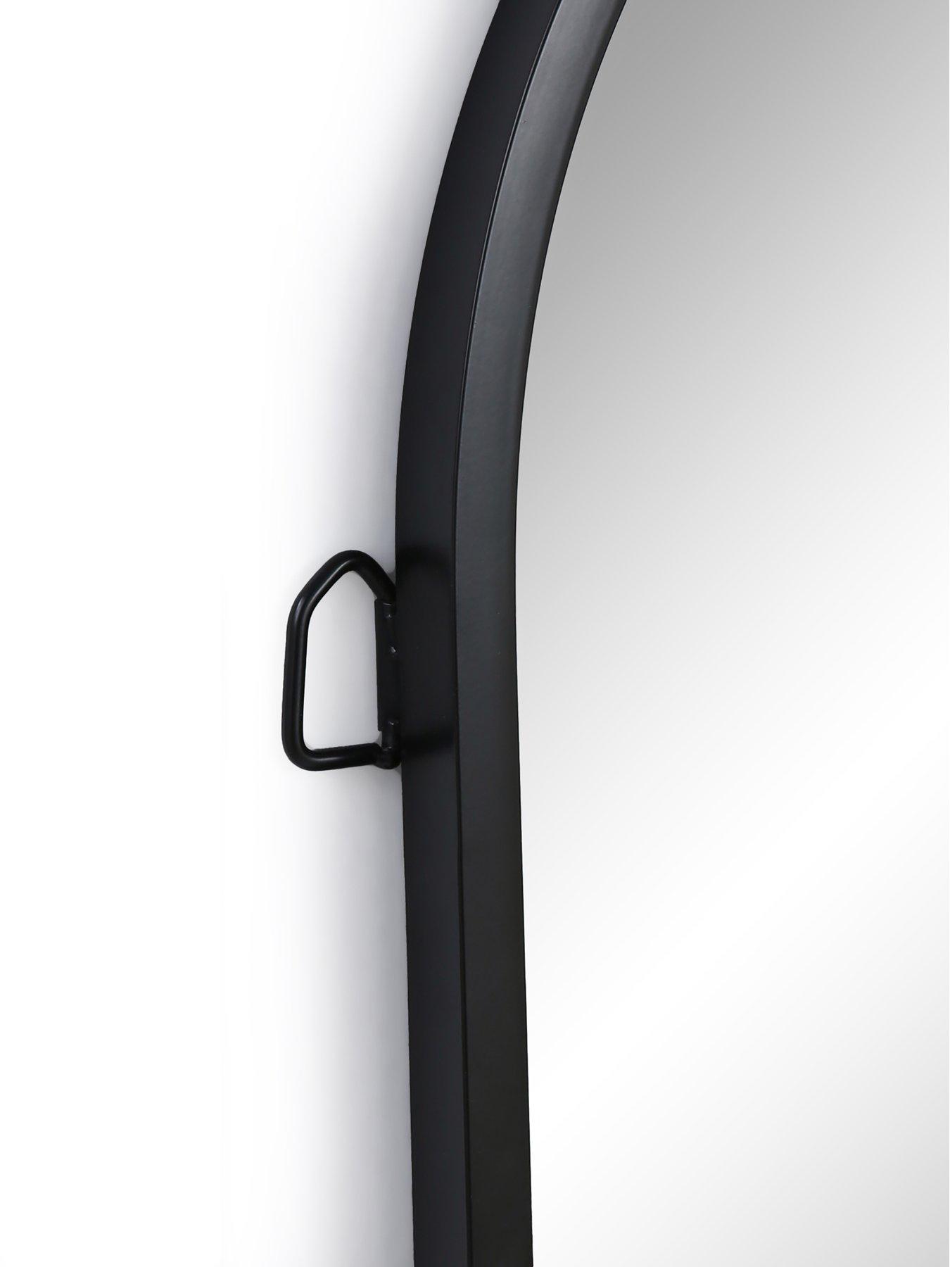 Image 5 of 6 of The Very Collection Black Rounded Arched Mirror 90x120cm