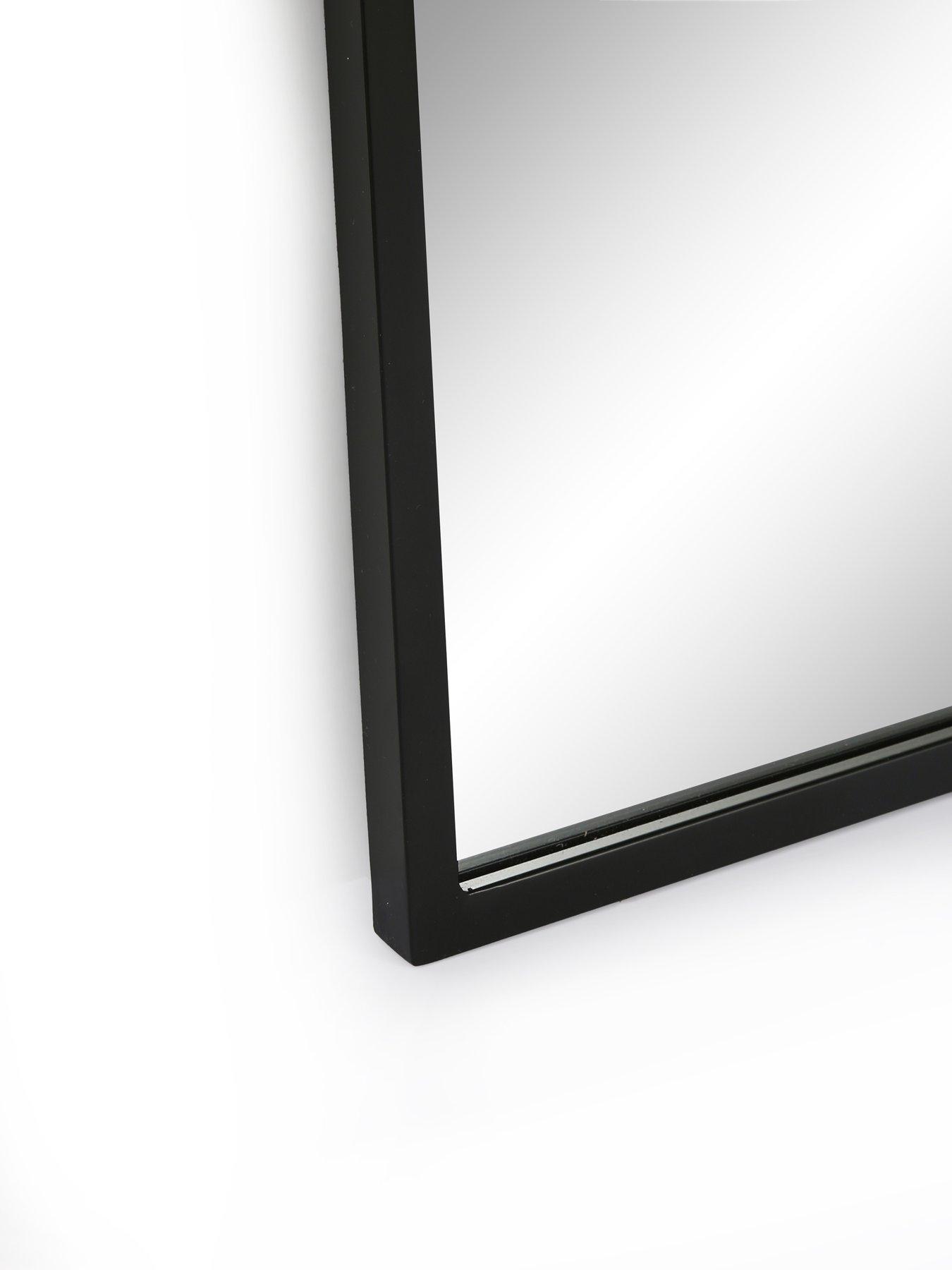Image 6 of 6 of The Very Collection Black Rounded Arched Mirror 90x120cm
