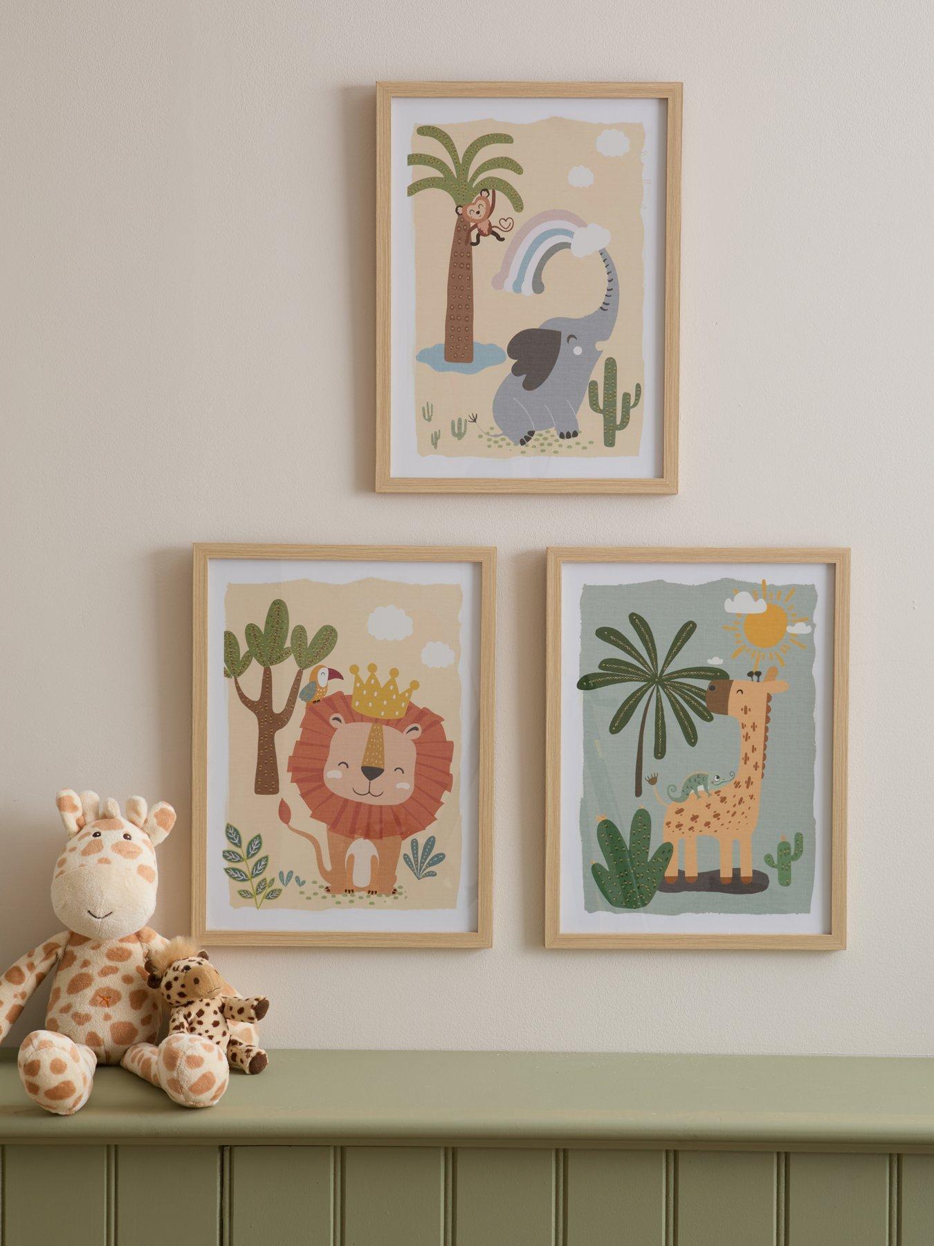 Image 1 of 6 of The Very Collection Set of 3 Kids Animal Wall Art