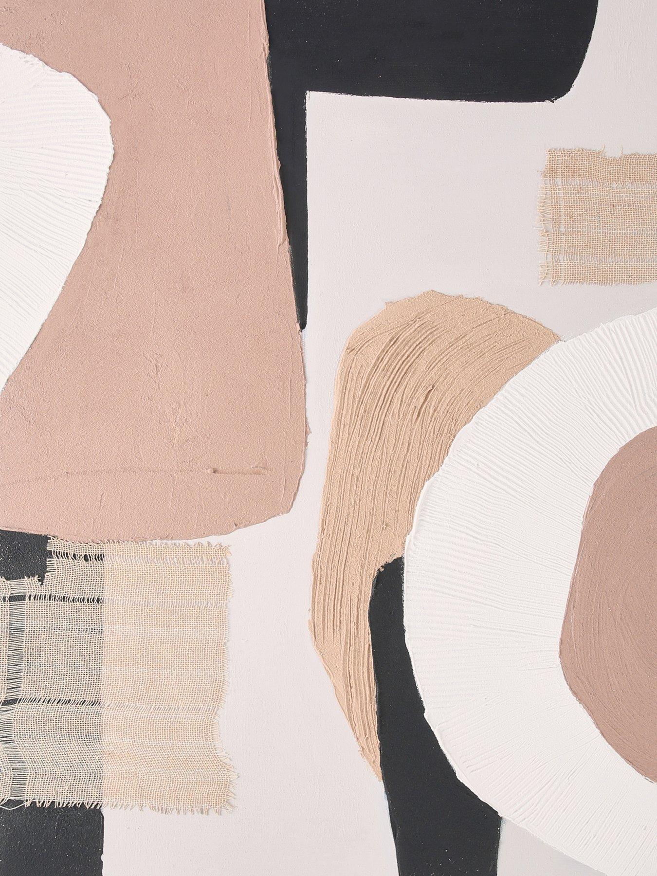 Image 3 of 5 of The Very Collection Revive Brown Abstract Canvas Wall Print