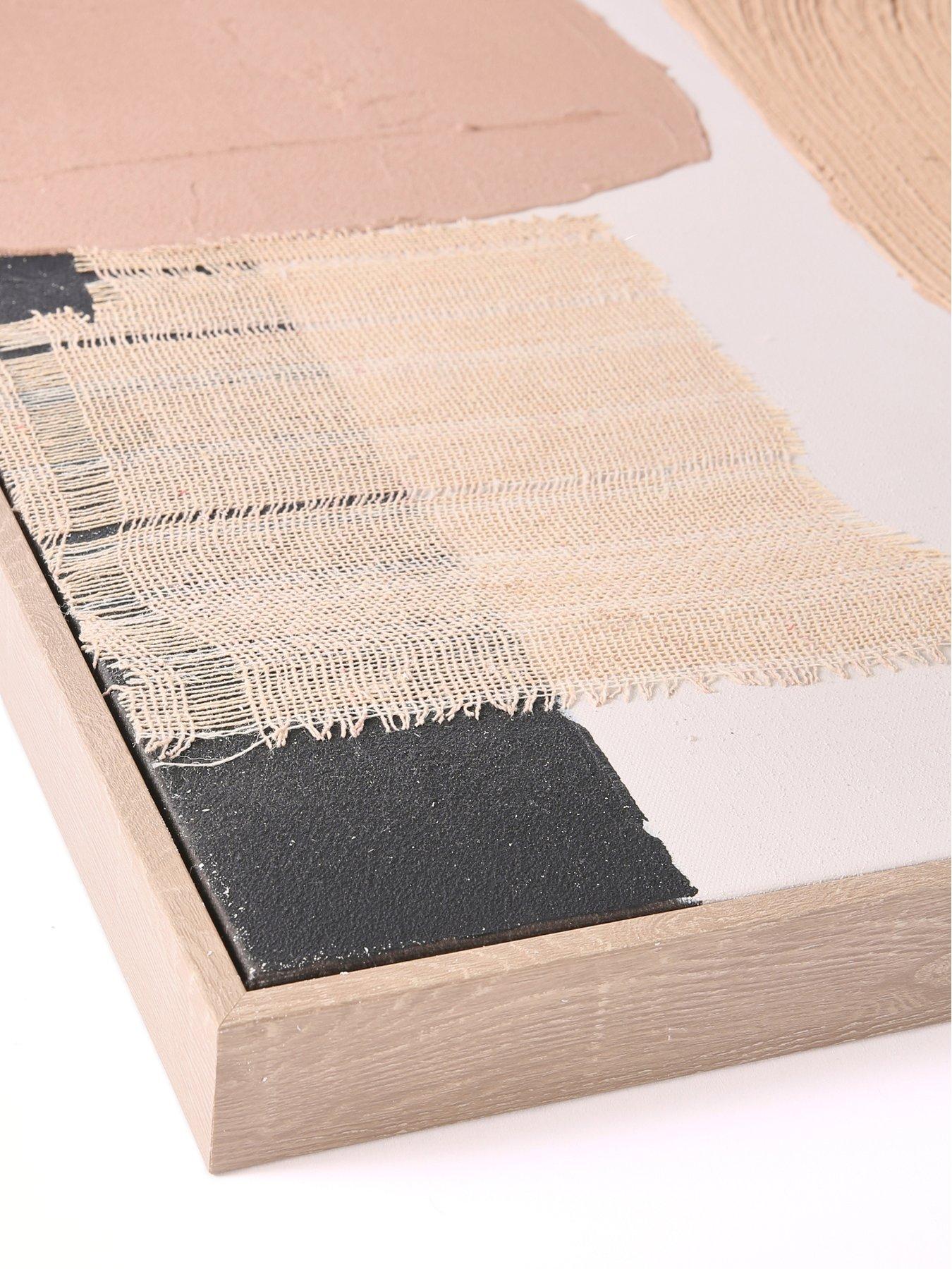 Image 4 of 5 of The Very Collection Revive Brown Abstract Canvas Wall Print