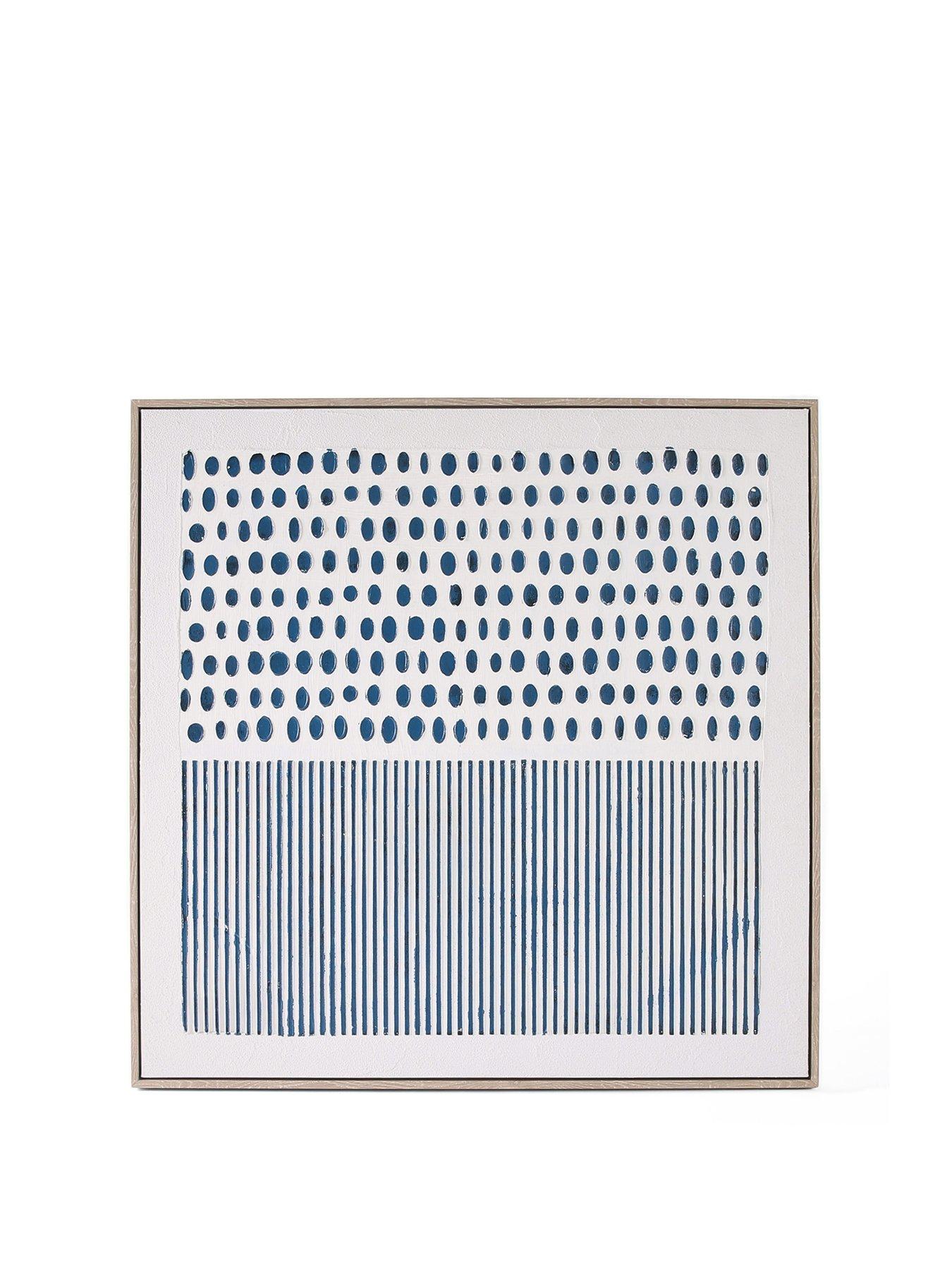 Image 2 of 5 of The Very Collection Blue Linear Canvas