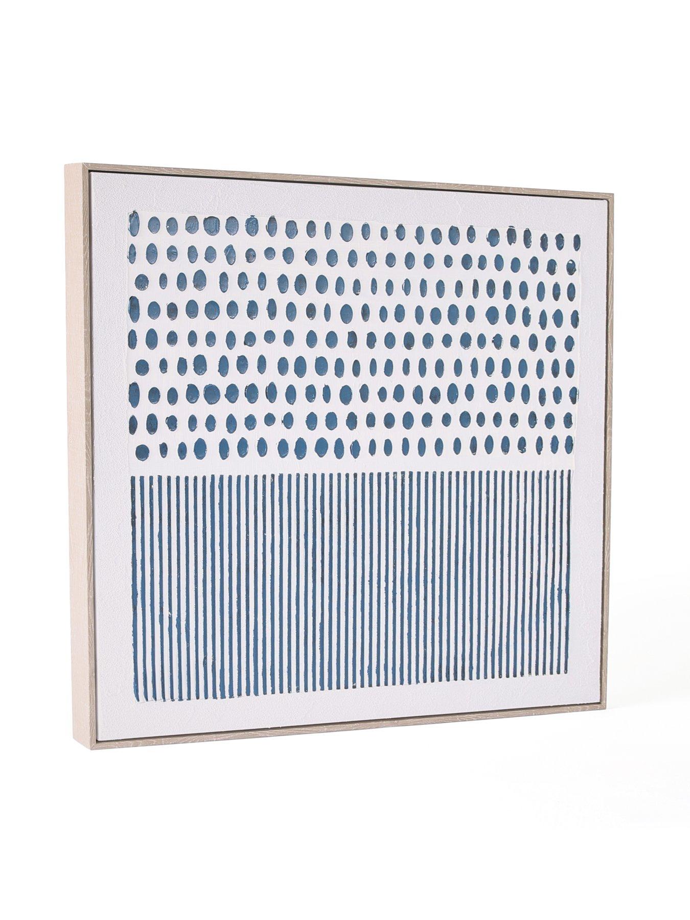 Image 3 of 5 of The Very Collection Blue Linear Canvas