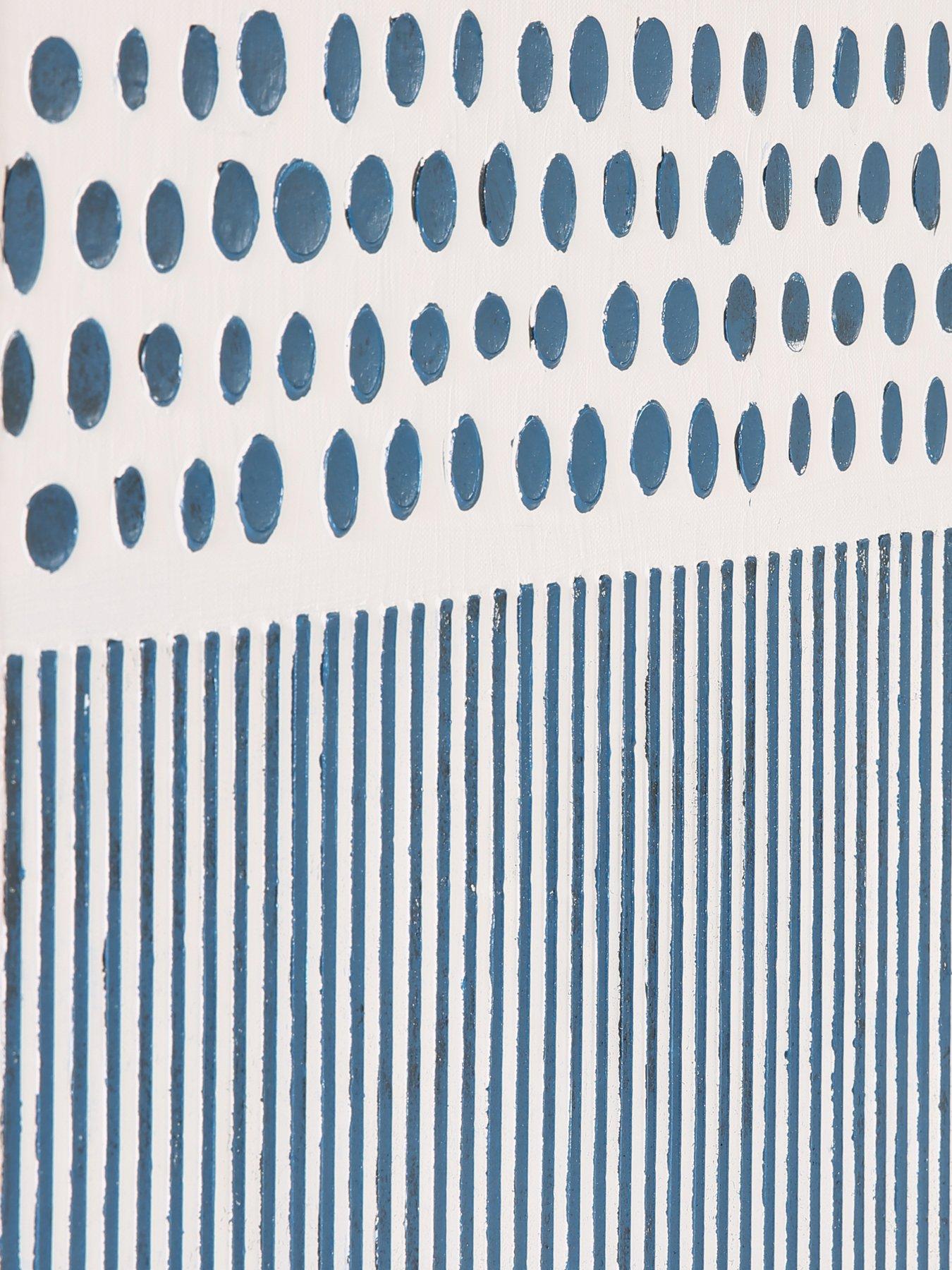 Image 5 of 5 of The Very Collection Blue Linear Canvas