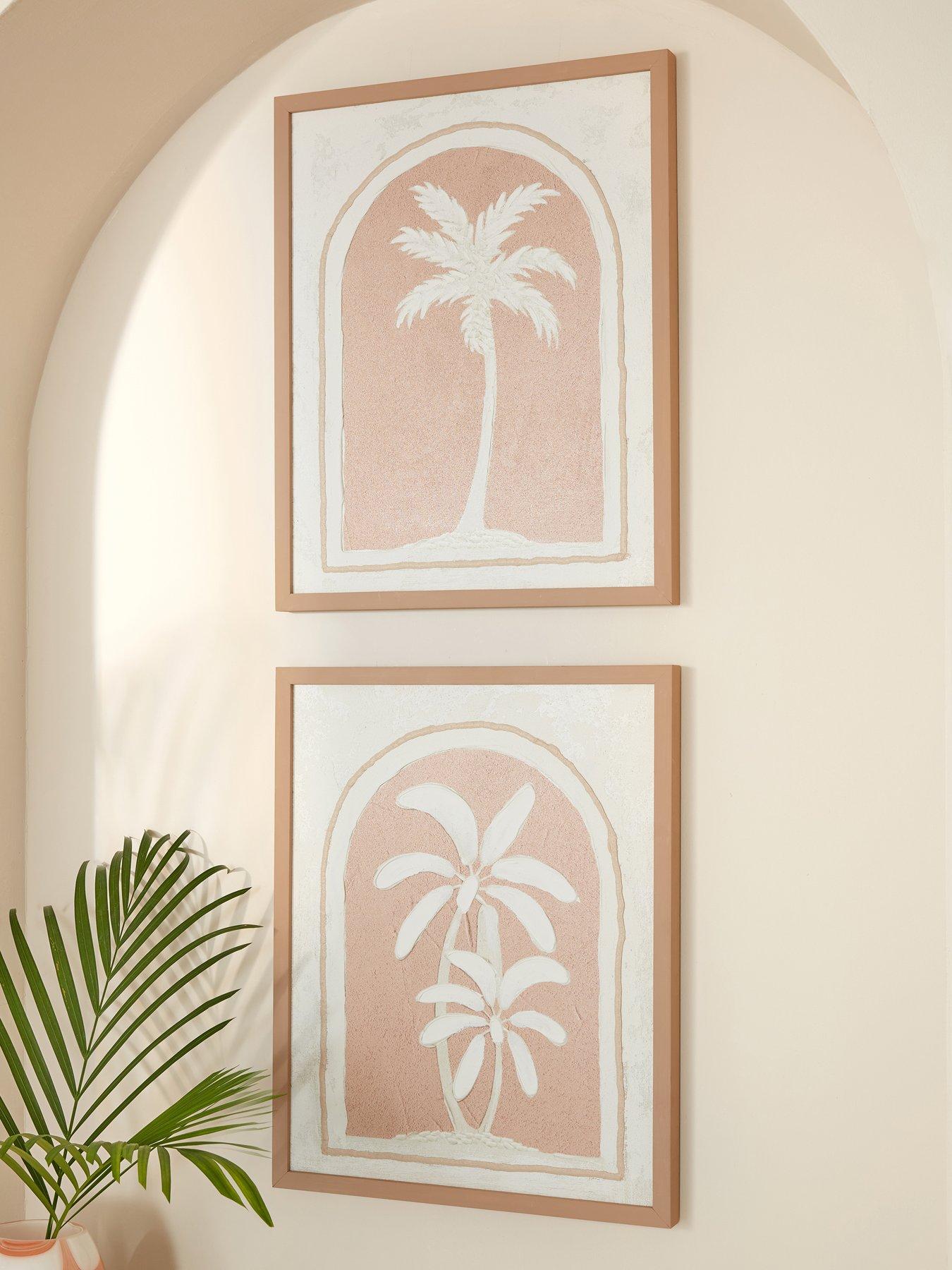 Image 1 of 7 of The Very Collection Set Of 2 Palm Tree Canvas