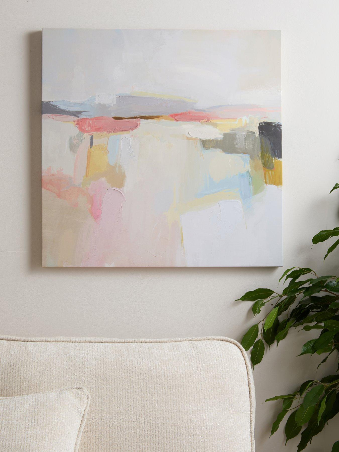 The Very Collection Blurred Pastel Abstract Canvas