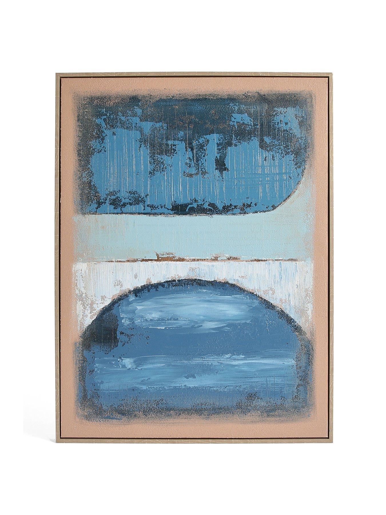 Image 2 of 6 of The Very Collection Dark Blue Abstract Canvas