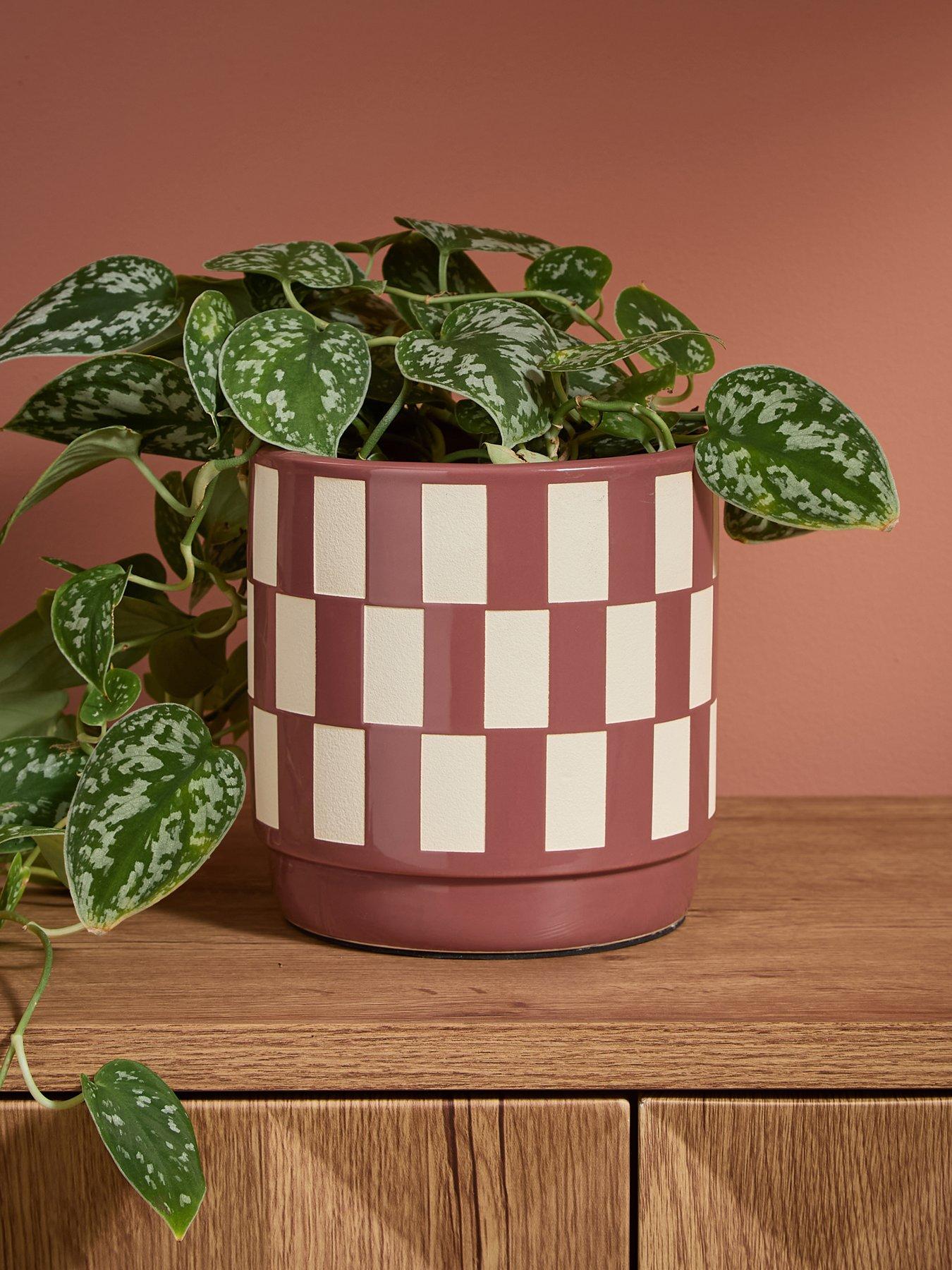 Image 1 of 5 of The Very Collection Ceramic Checkerboard Planter