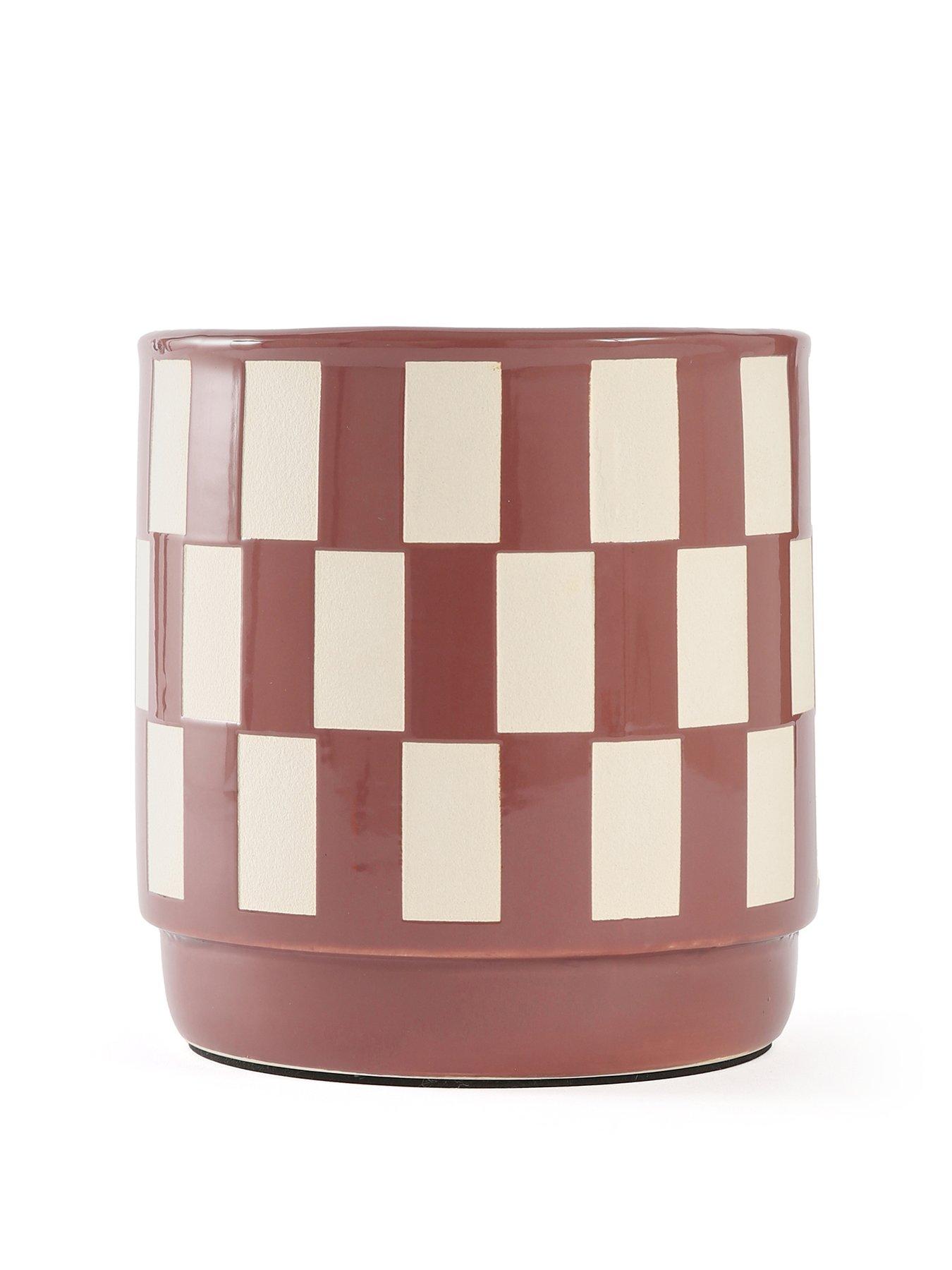 Image 2 of 5 of The Very Collection Ceramic Checkerboard Planter