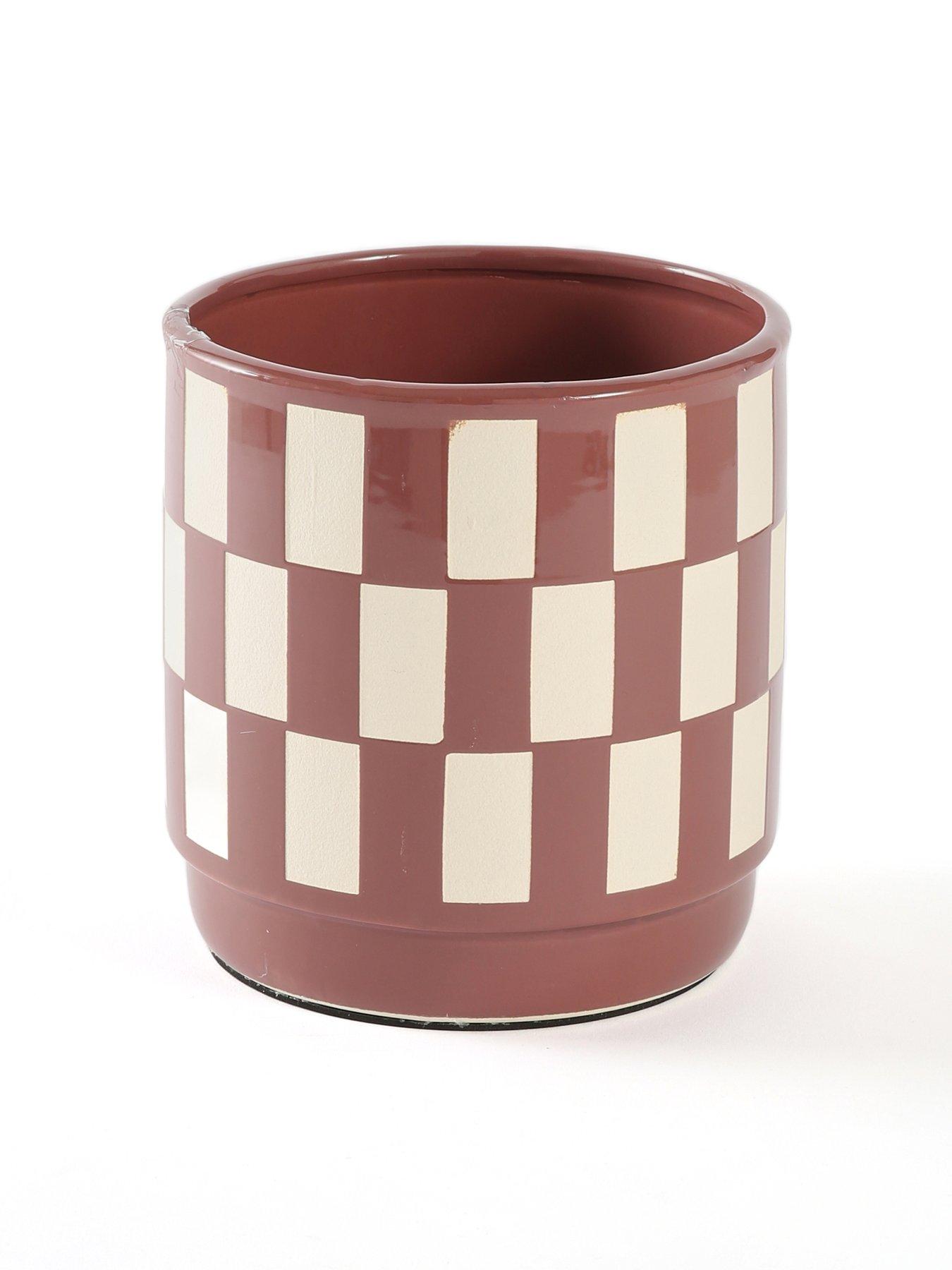 Image 3 of 5 of The Very Collection Ceramic Checkerboard Planter