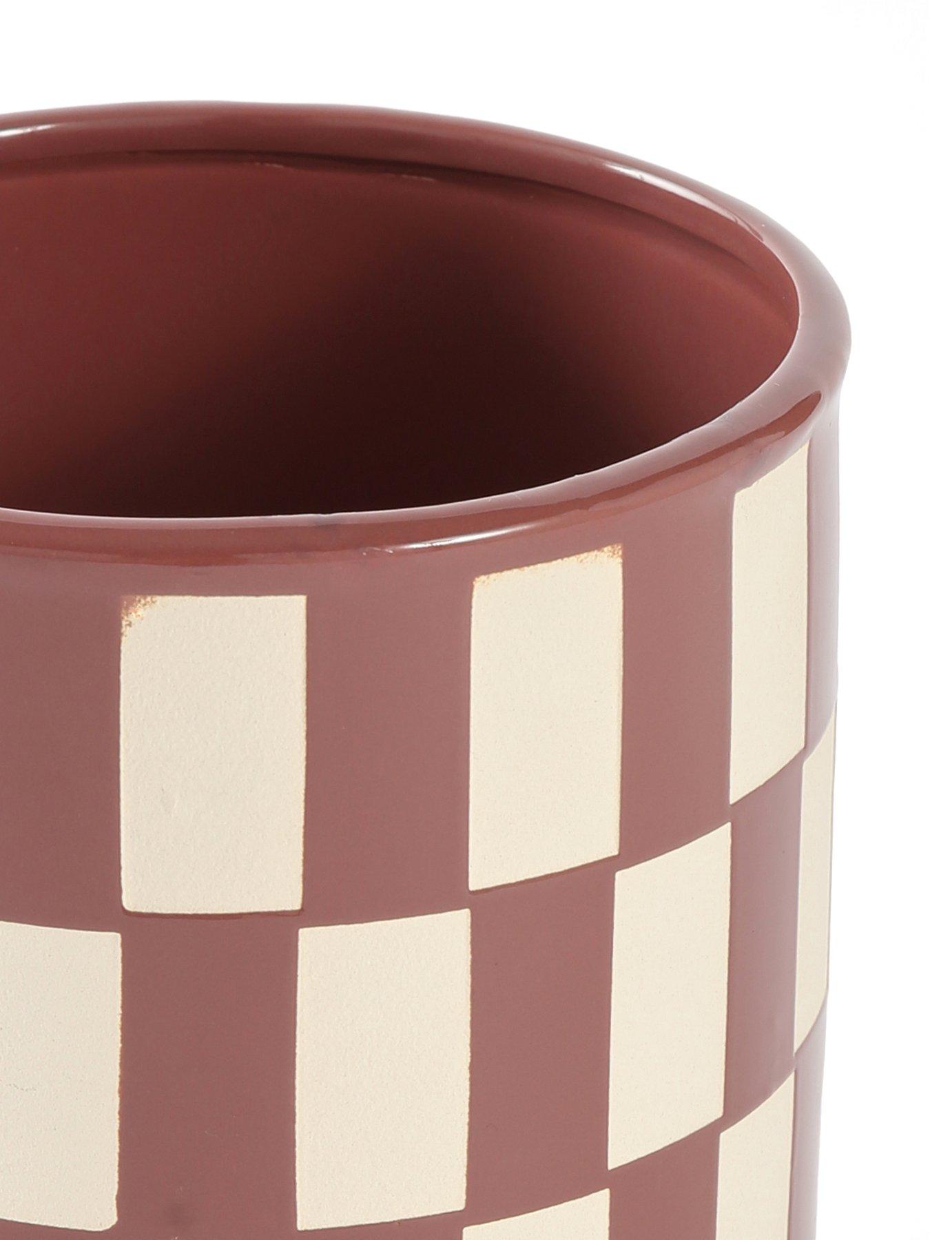 Image 4 of 5 of The Very Collection Ceramic Checkerboard Planter