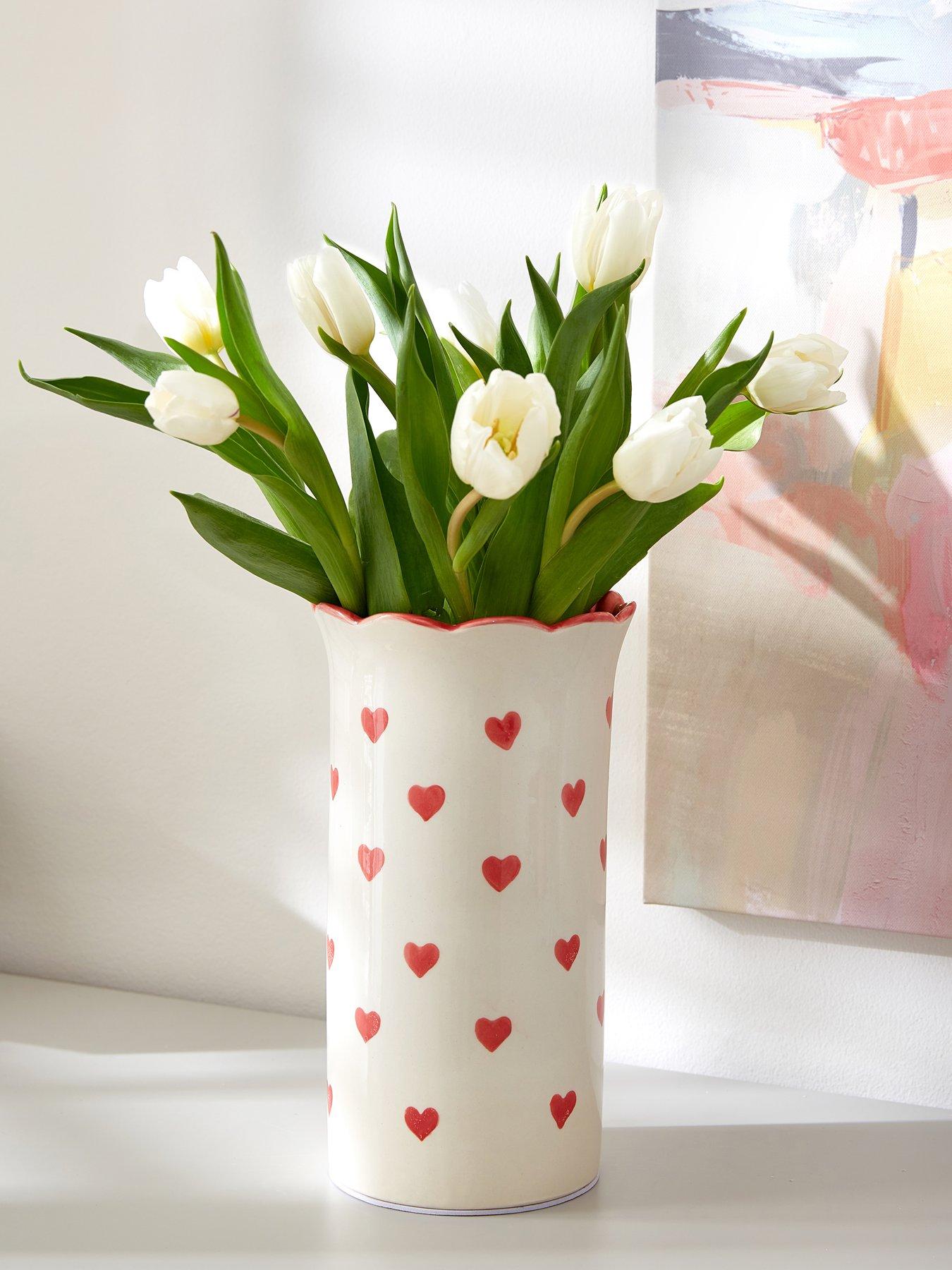 Image 1 of 6 of The Very Collection Scallop Edge Ceramic Vase