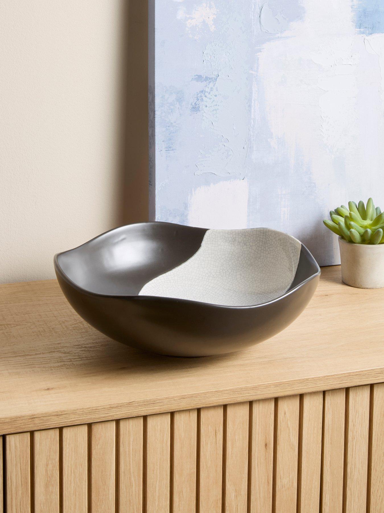 The Very Collection Decor Bowl With Crackle Glaze