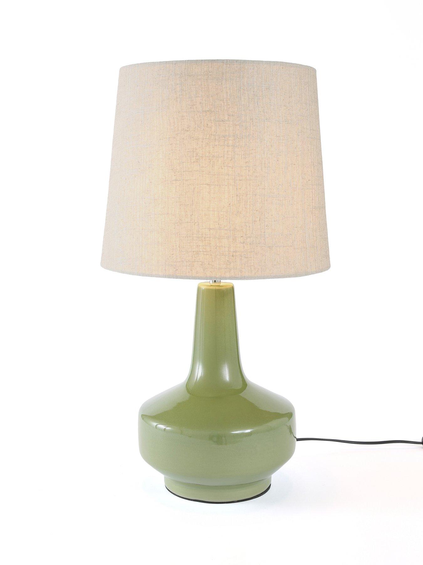 Image 3 of 6 of The Very Collection Crackle Glaze Ceramic Table Lamp