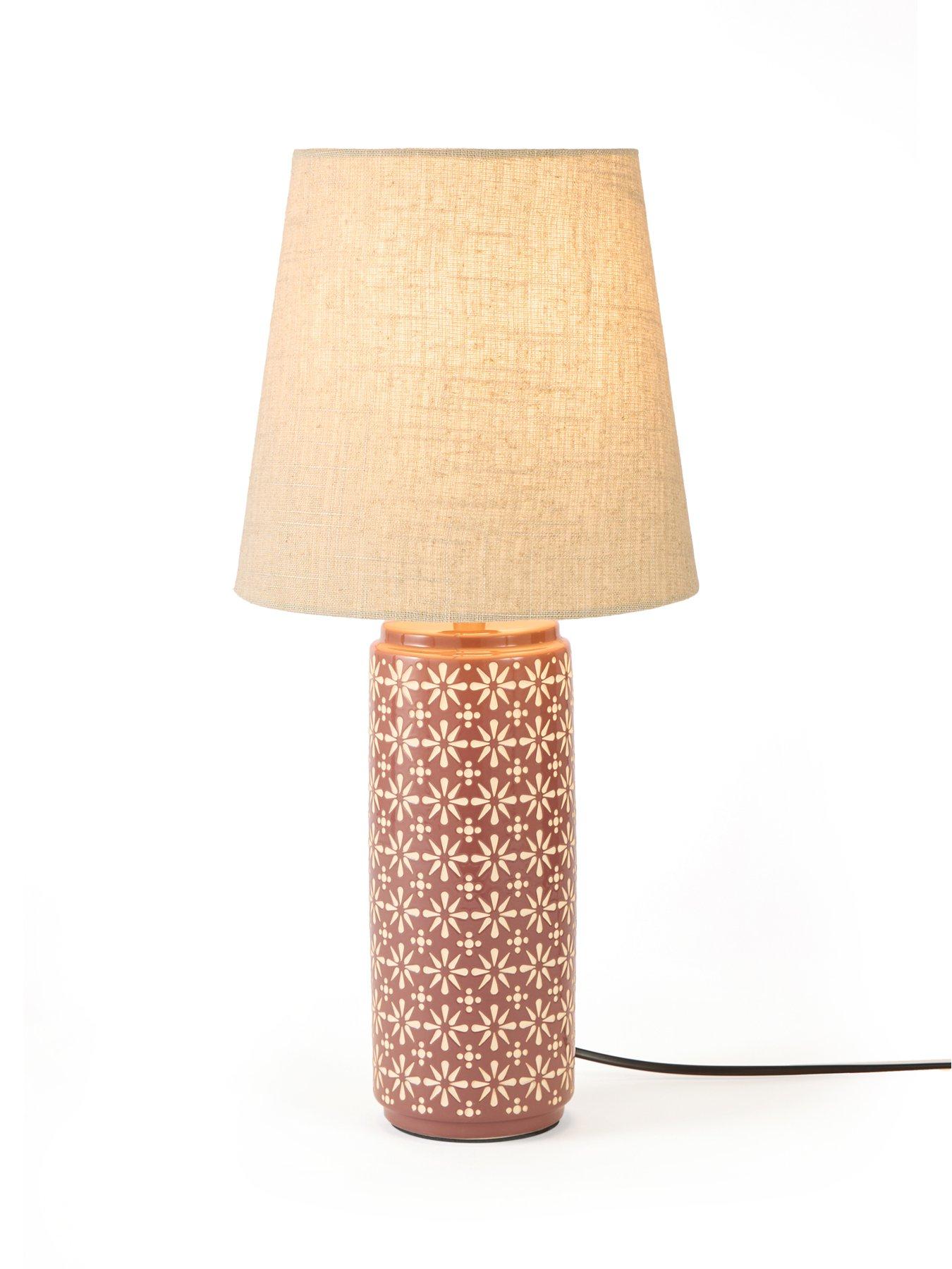 Image 3 of 5 of The Very Collection Burgundy Decal Table Lamp