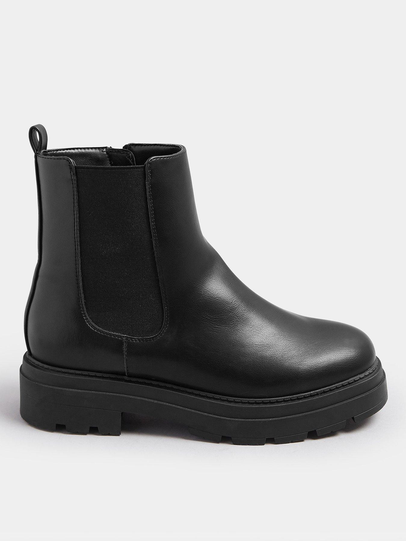 undefined Wide Fit Chunky Chelsea Boots - Black