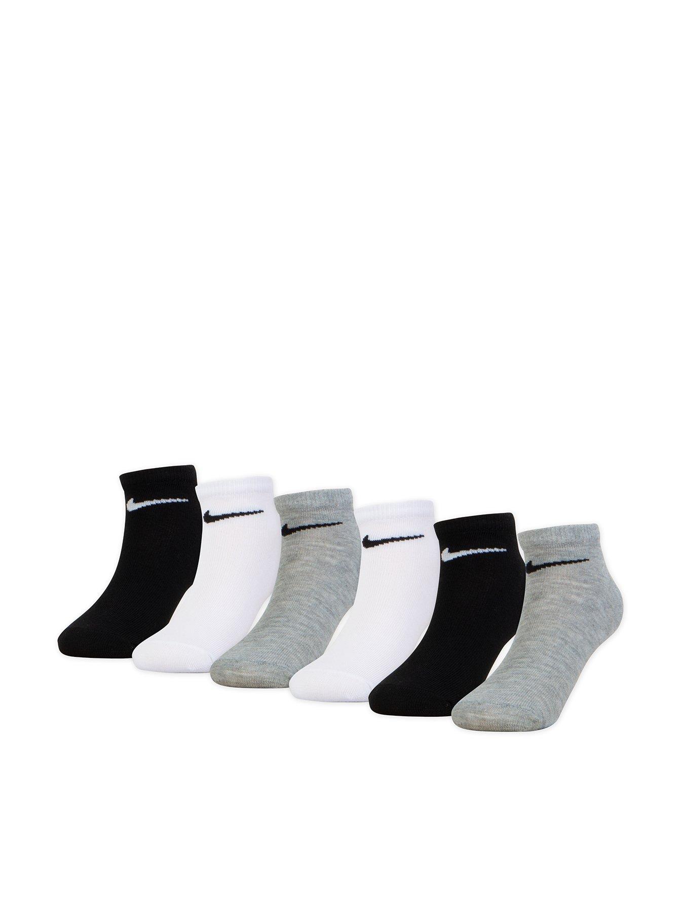 Nike Kids Boys Pack No Show Socks White Very