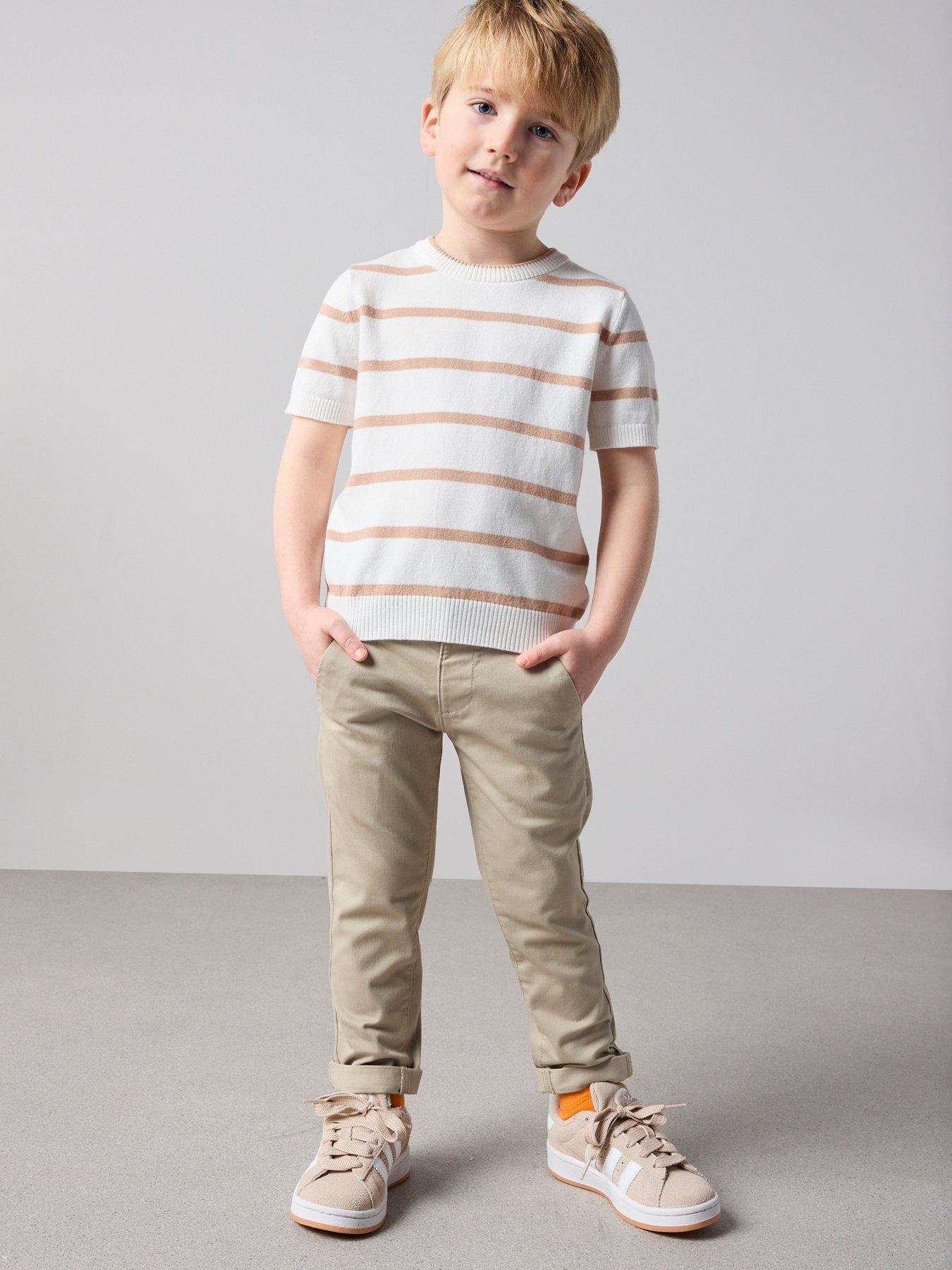 Image 3 of 7 of The Very Collection Boys Stripe Knitted Top - White