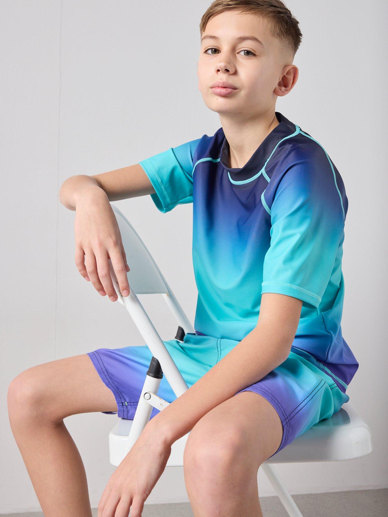 Image 4 of 6 of The Very Collection Boys Ombre Swim Top - Multi