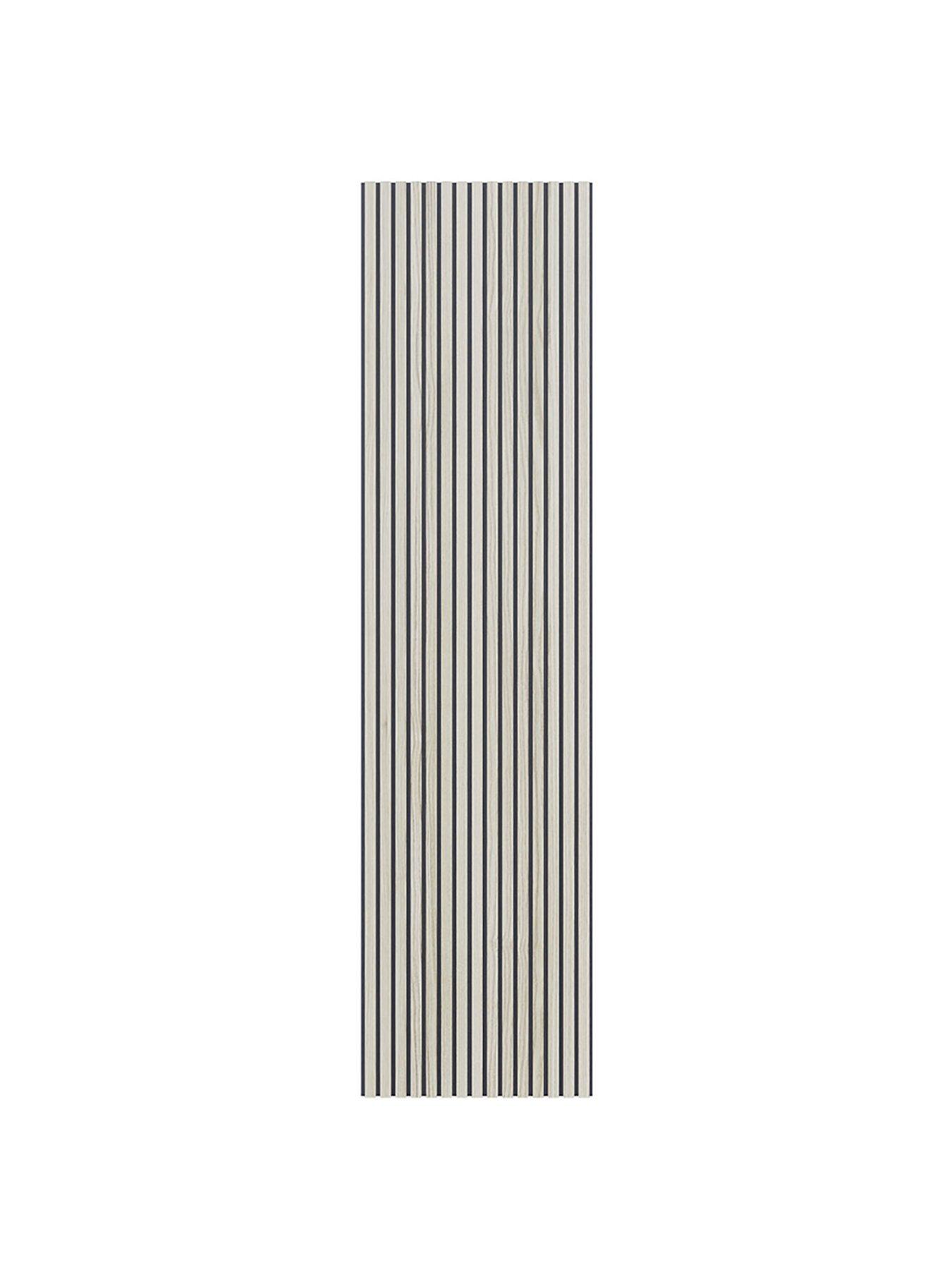 Living and Home White Maple Effect Acoustic Wall Panel 240cm x 60cm | Very