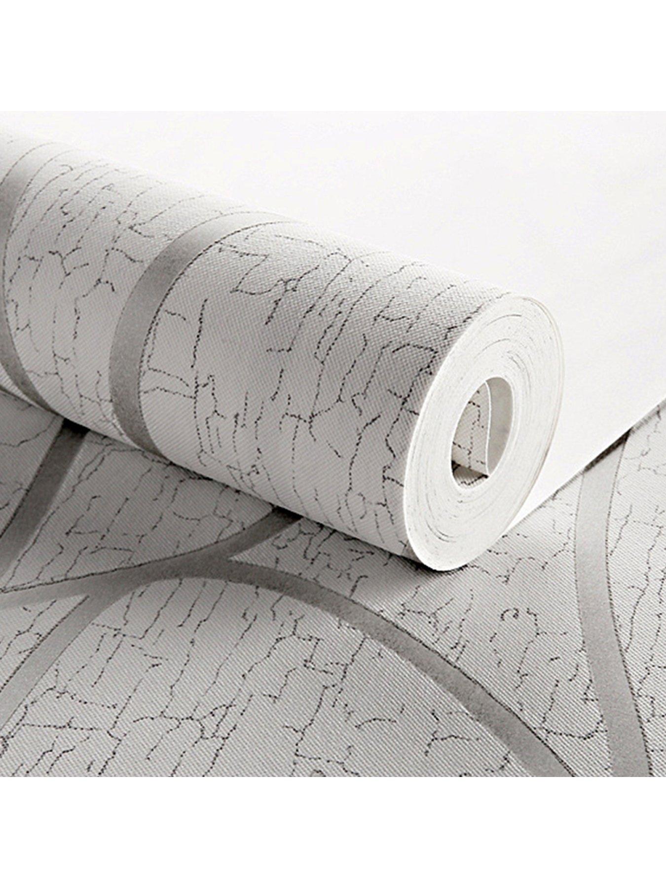 Image 3 of 4 of Living and Home Beige Geometric 3D Non Woven Embossed Patterned Wallpaper