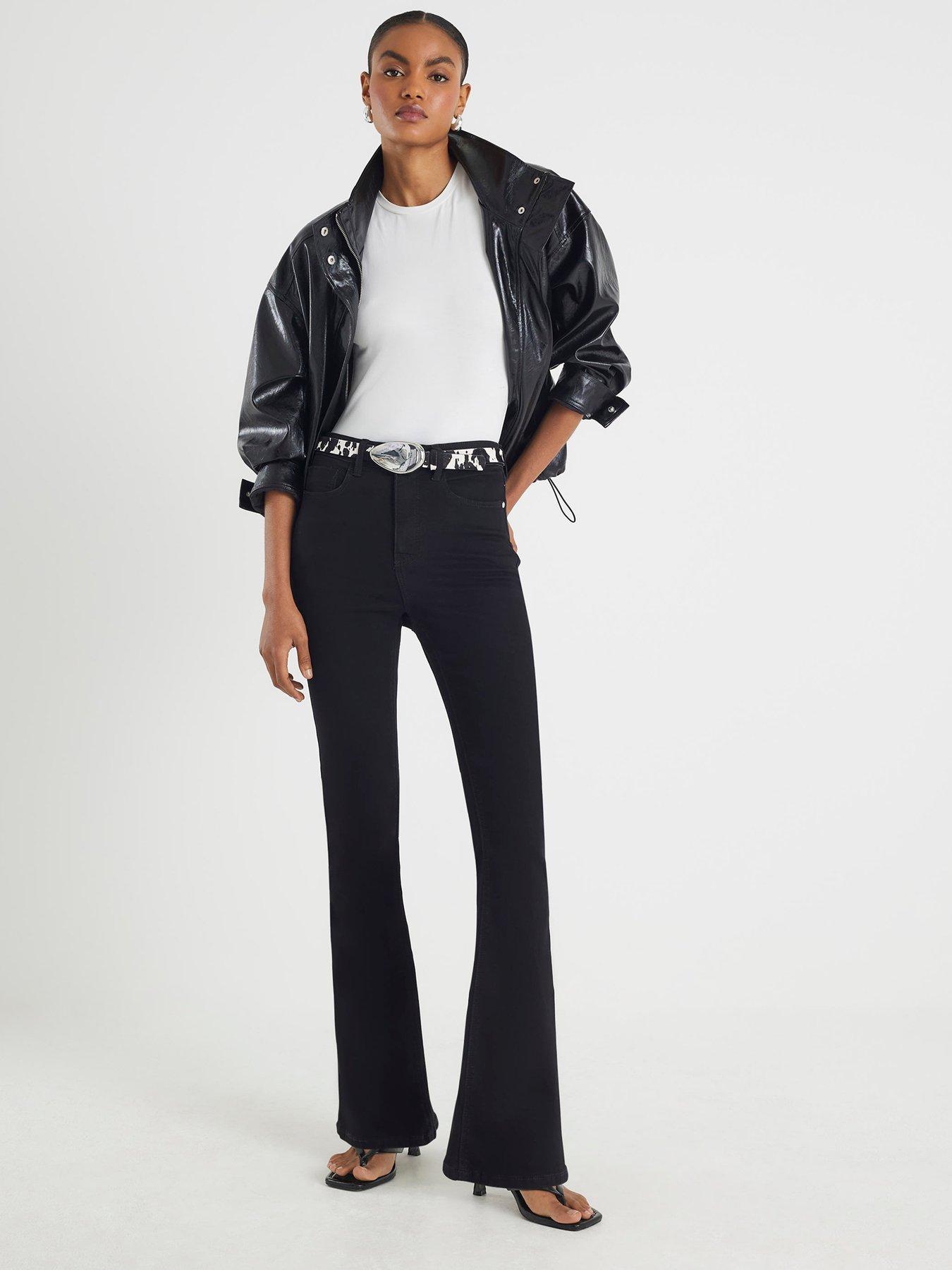River Island Sculpt Flare Eleanor Jeans - Black