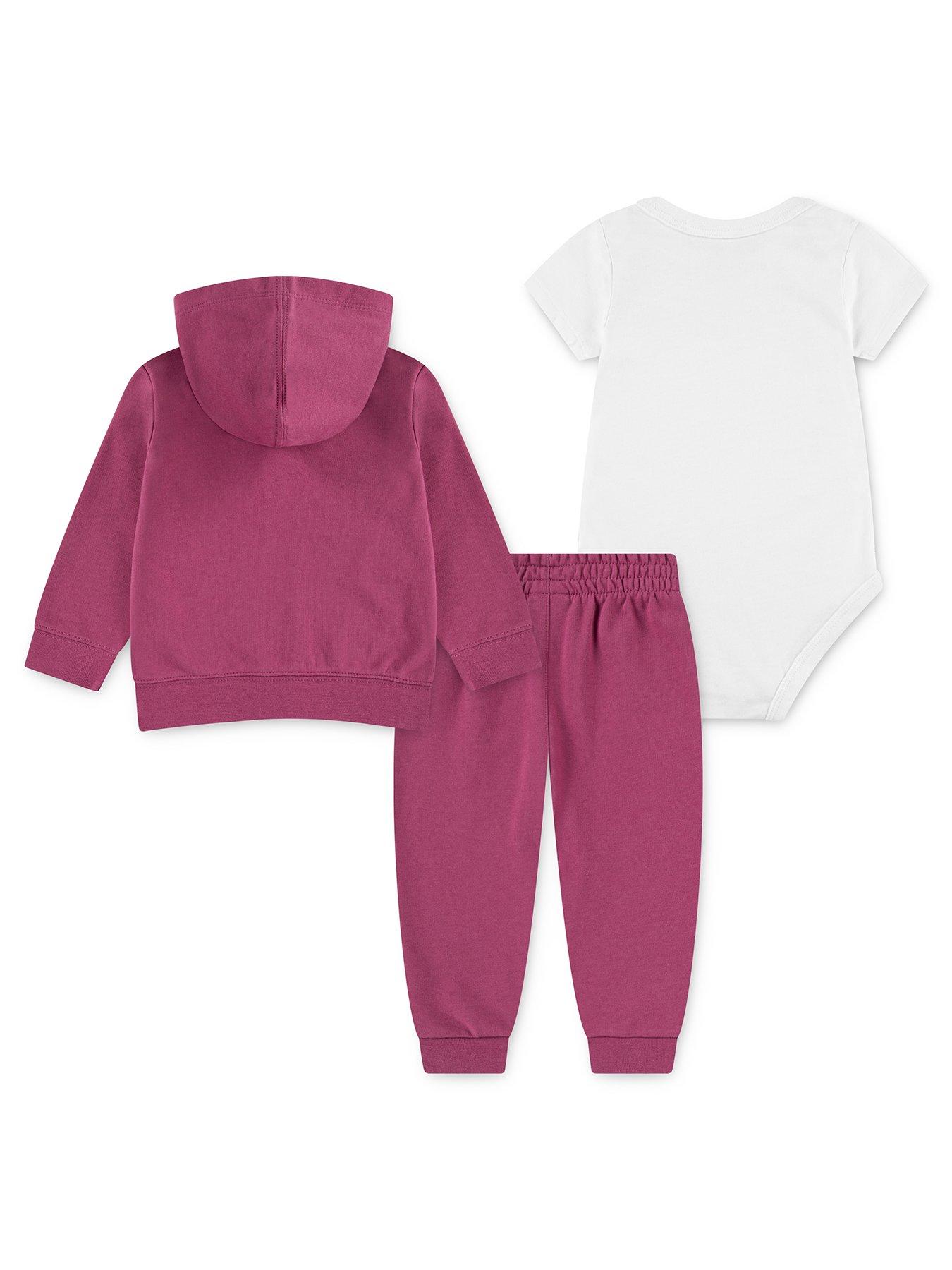 Image 2 of 4 of Nike Infant Girls 3Pc Bodysuit Pant Set - Red