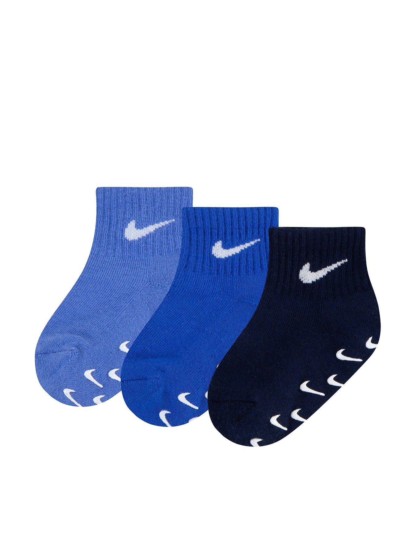 Nike Infant Unisex 3 Pack Gripper Socks - Multi